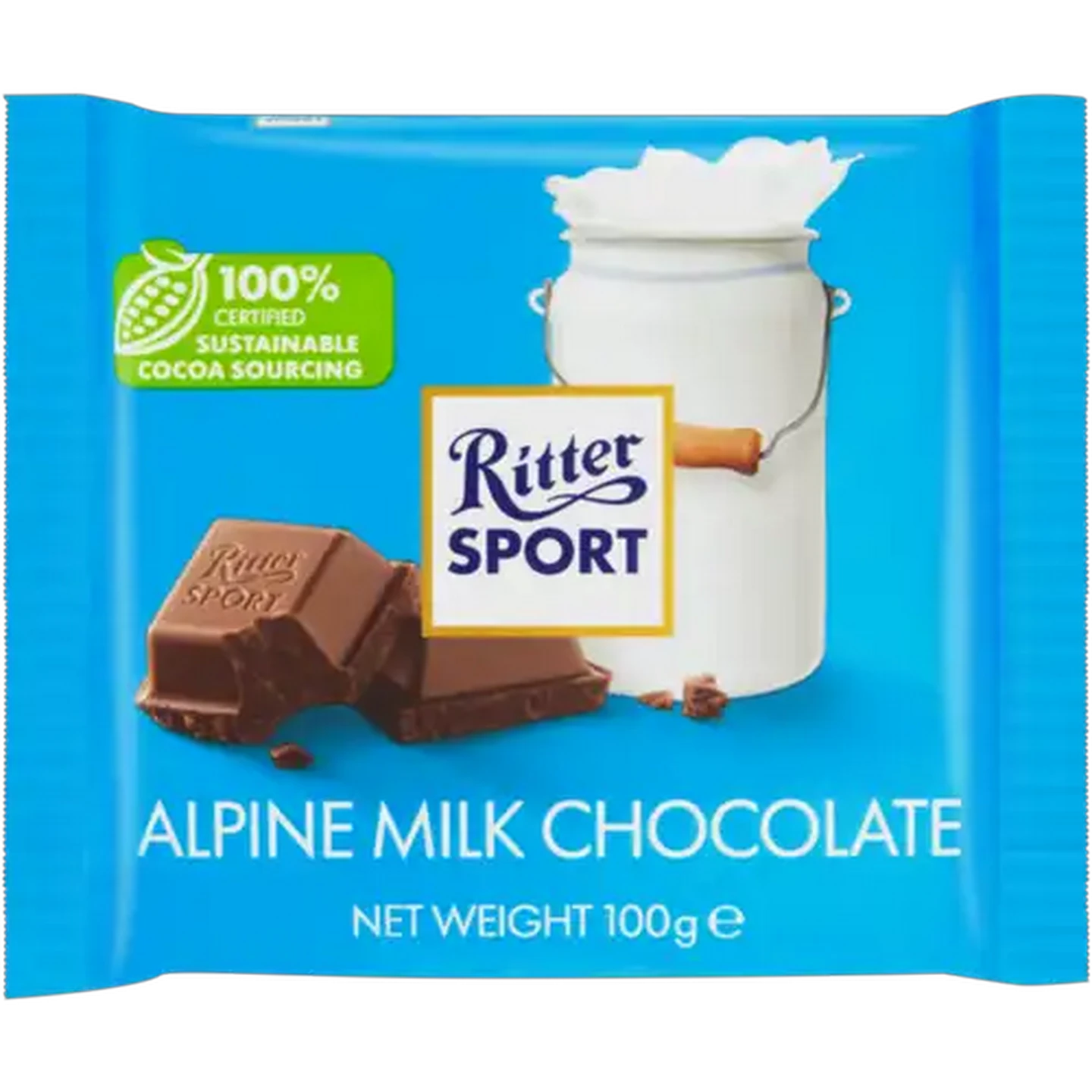 Image of Ritter Sport Alpine Milk Chocolate Slab 100g