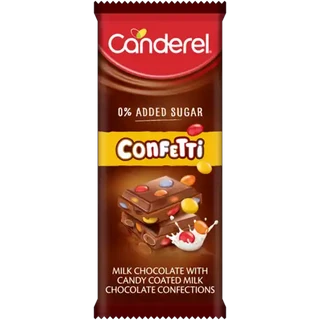 Canderel Confetti Milk Chocolate Slab 100g