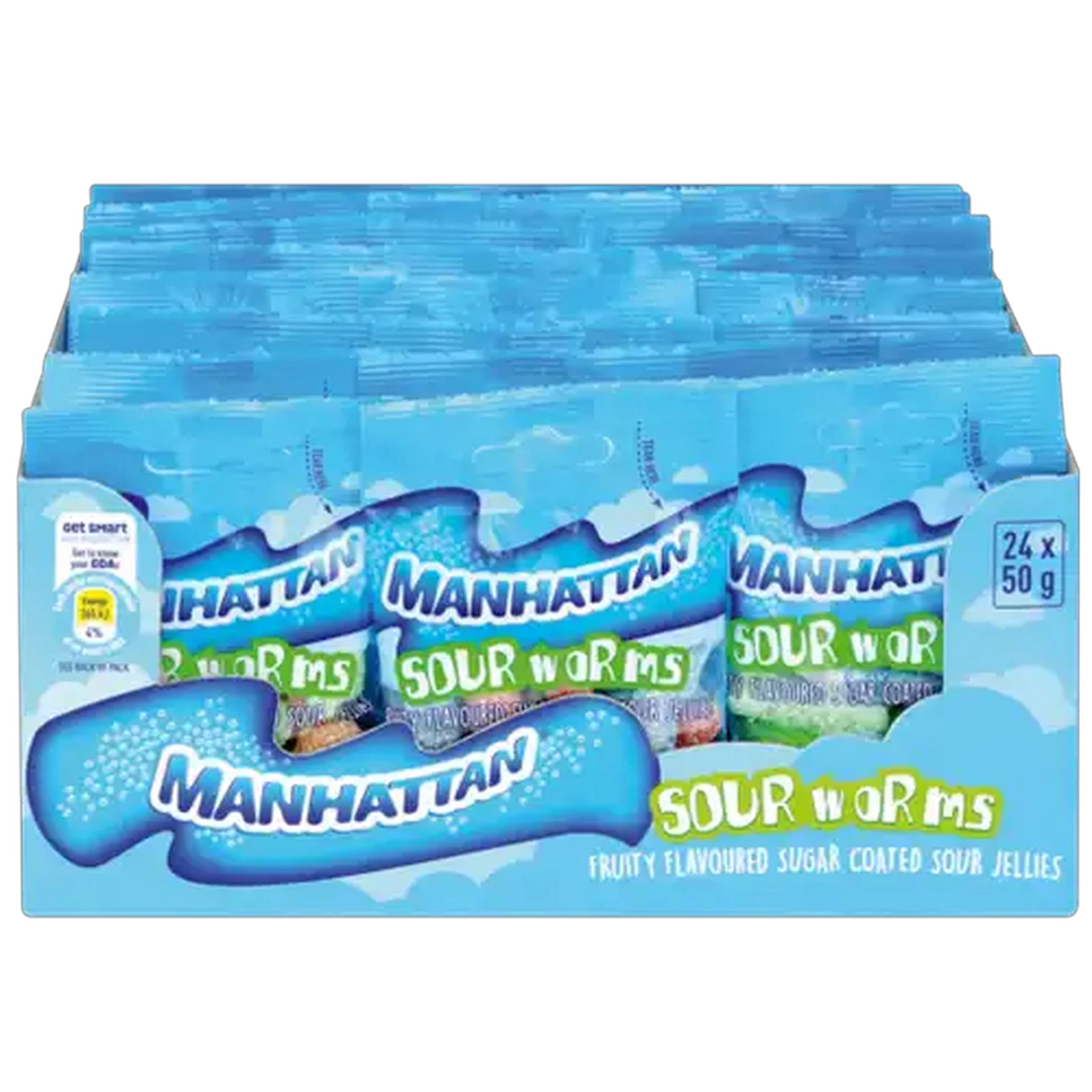 Image of Manhattan Sour Worms 24 x 50g