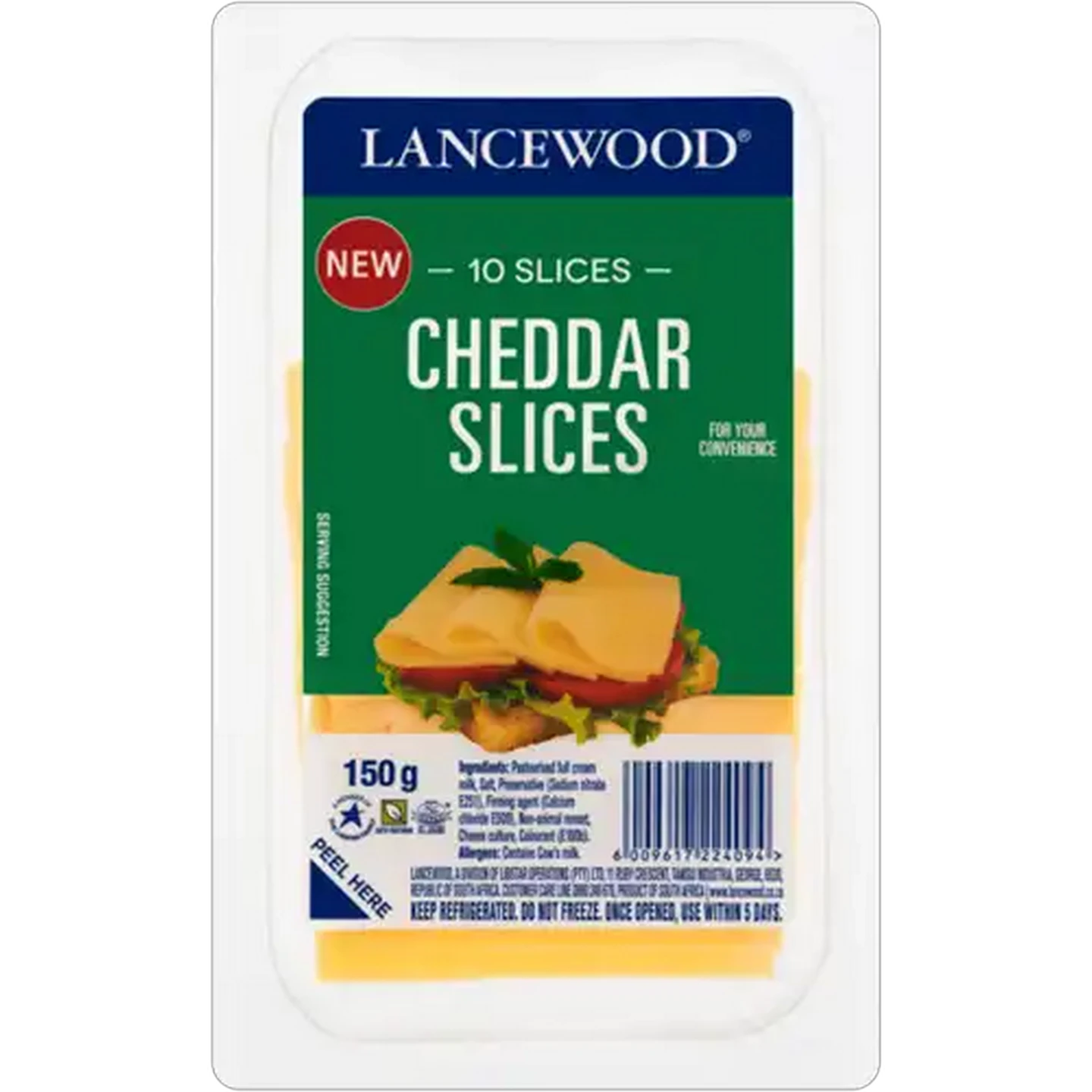 Image of LANCEWOOD Cheddar Slices 10 Pack