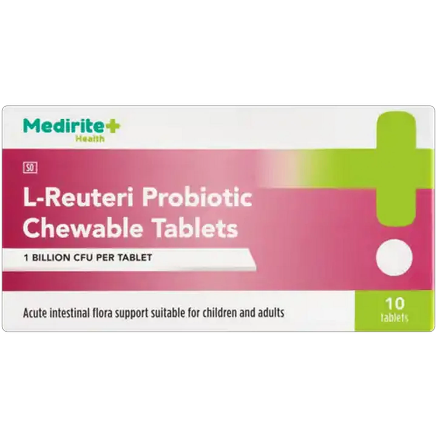 Image of Medirite L-Reuteri Probiotic Chewable Tablets 10 Pack