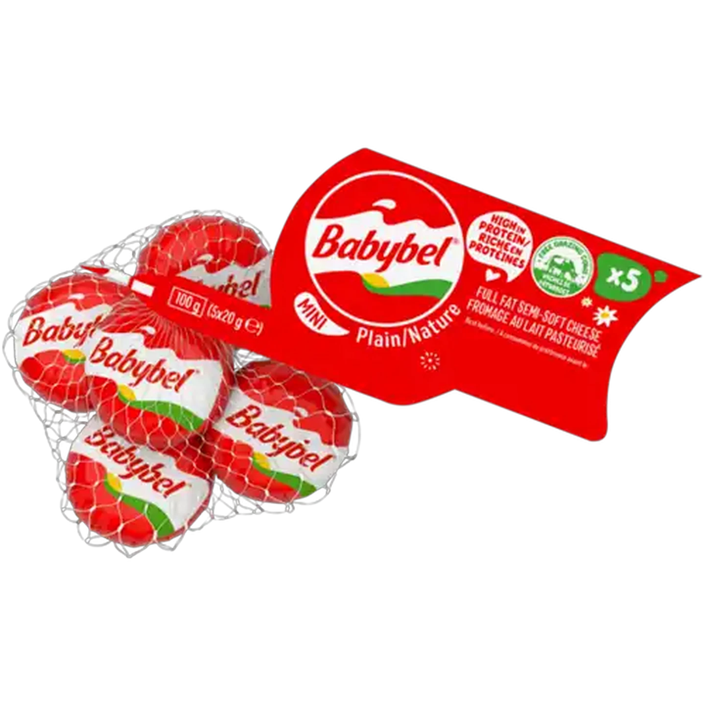 Image of Babybel Mini Full Fat Semi-Soft Cheese 5 x 20g