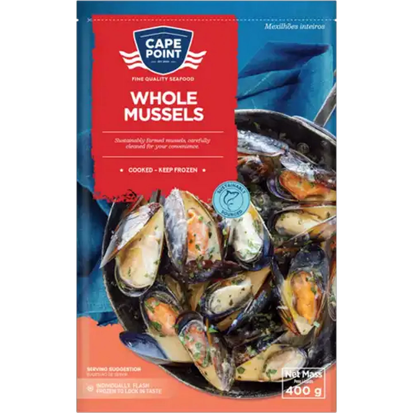 Image of Cape Point Frozen Whole Mussels 400g