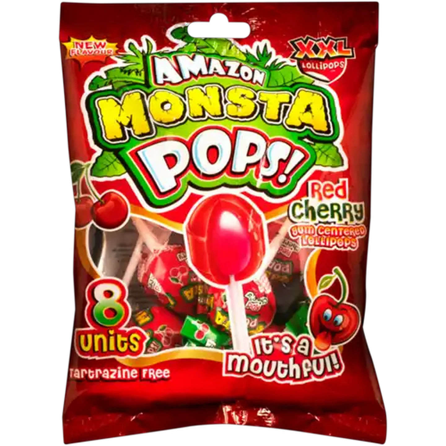 Image of Amazon Monsta Red Cherry Pops 8 Pack