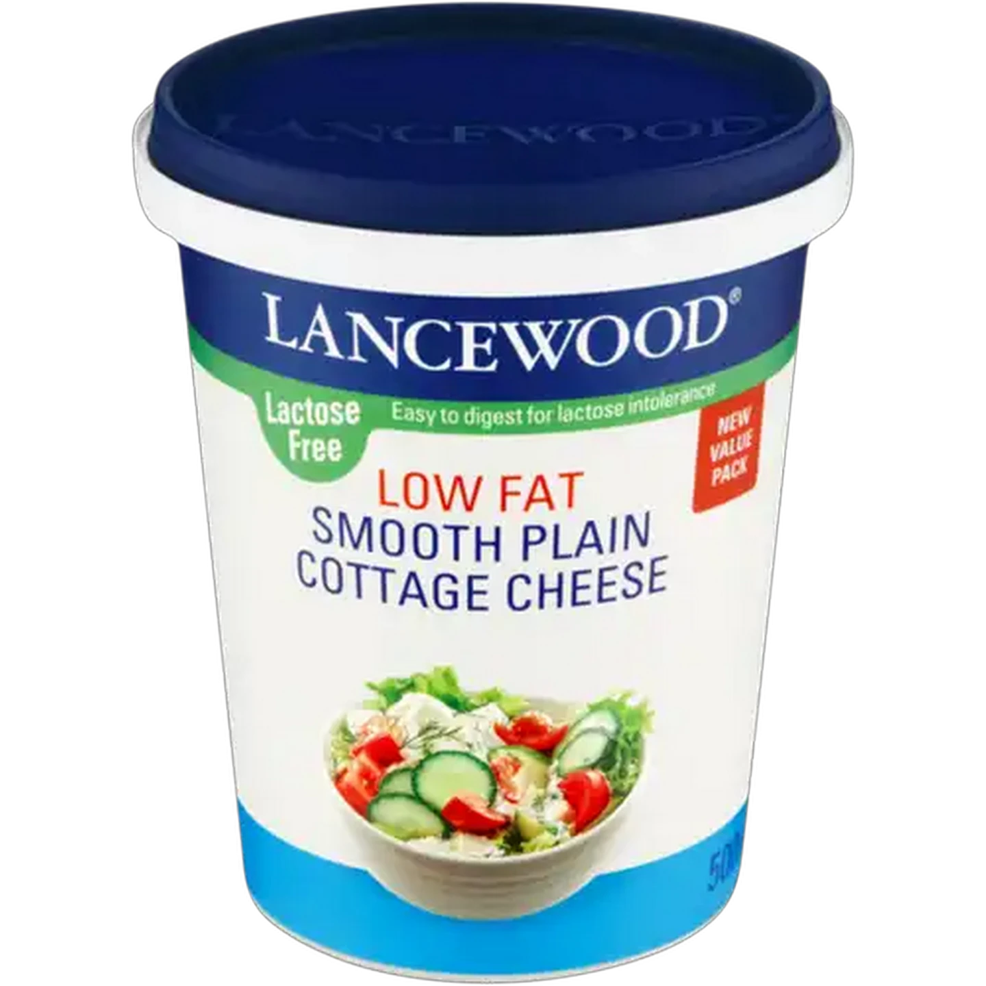 Image of LANCEWOOD Low Fat Smooth Plain Cottage Cheese 500g