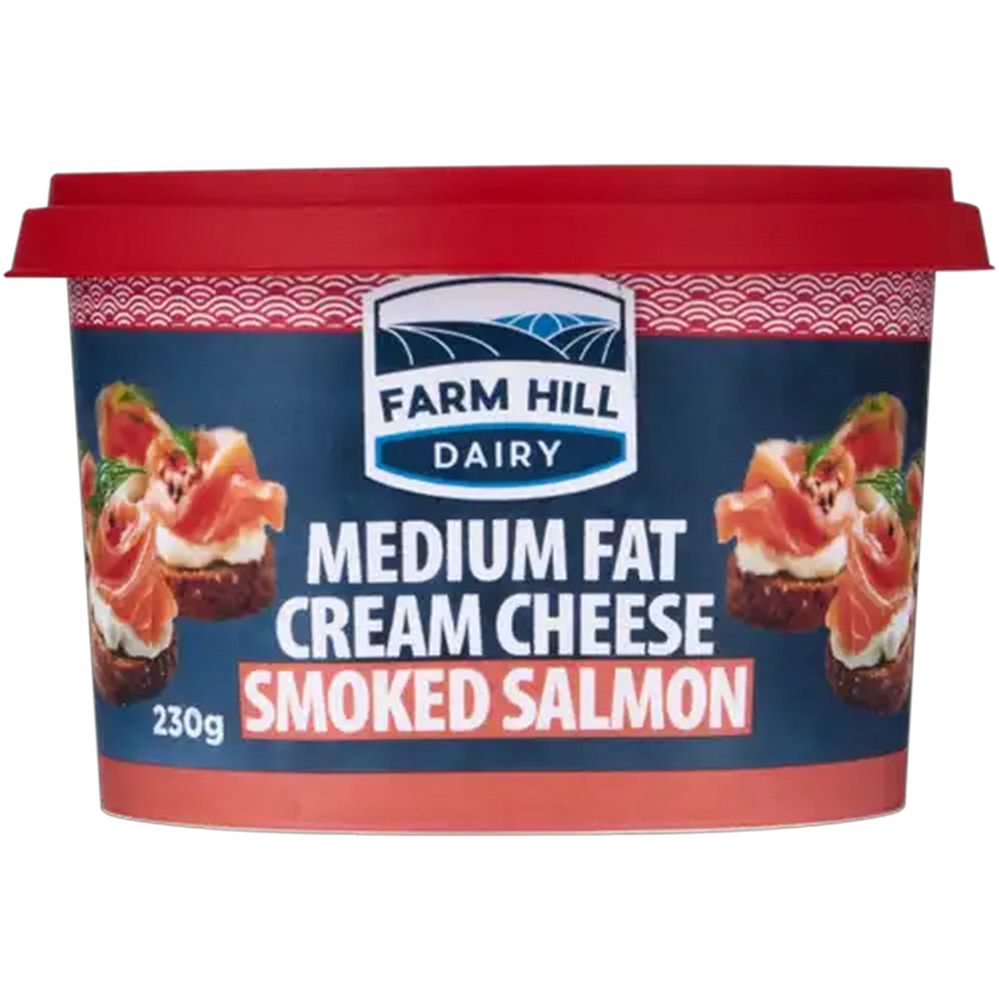 Image of Farm Hill Dairy Smoked Salmon Medium Fat Cream Cheese 230g