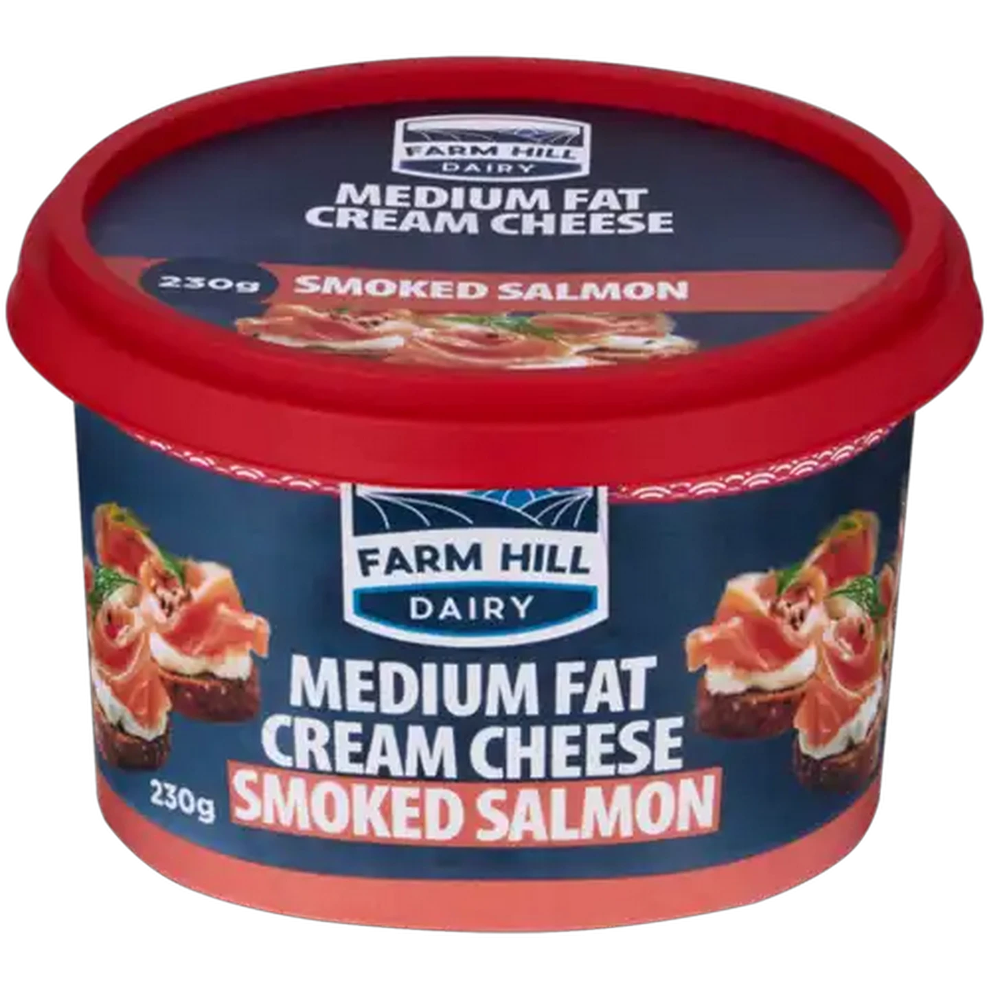 Image of Farm Hill Dairy Smoked Salmon Medium Fat Cream Cheese 230g