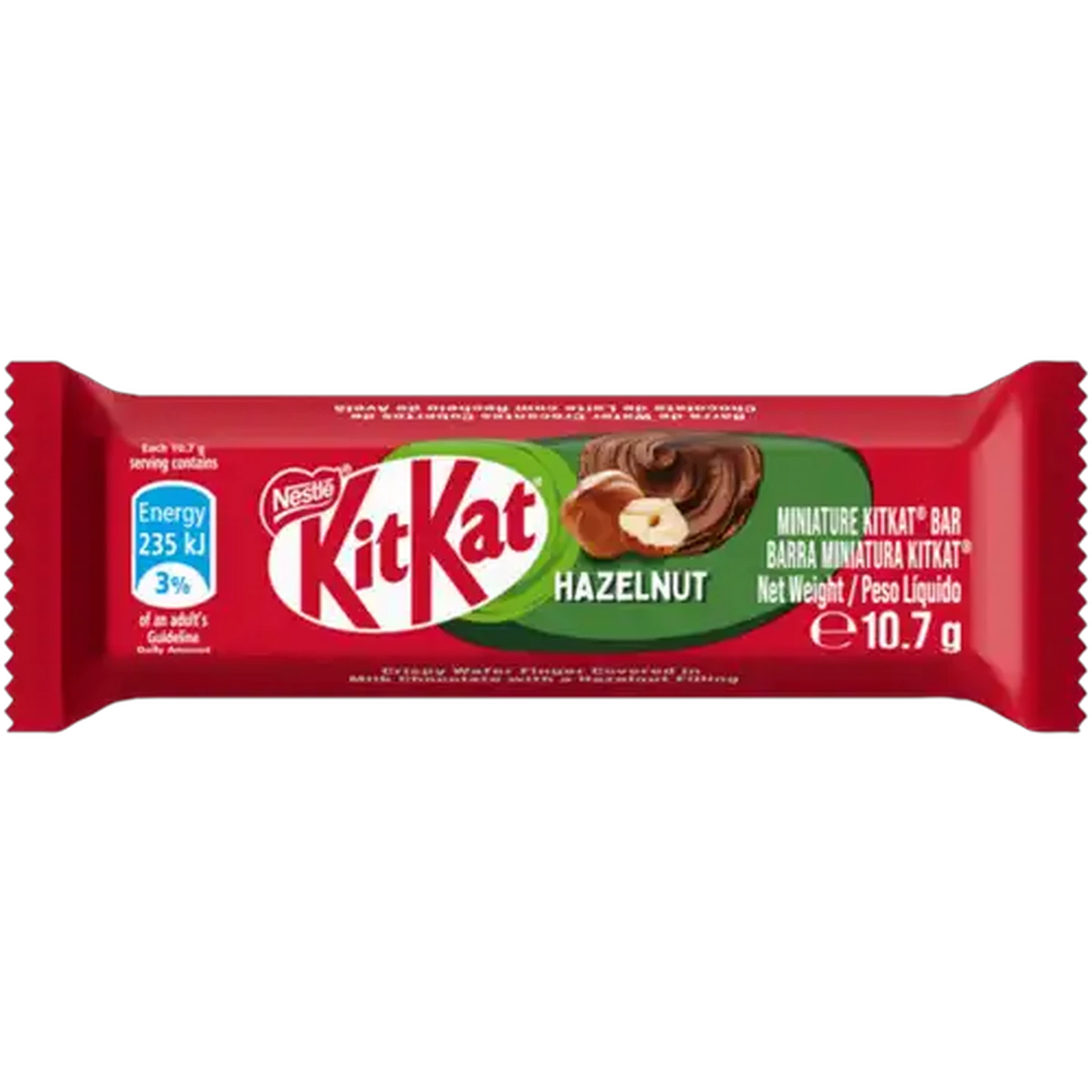 Image of Nestlé KitKat Hazelnut Miniature Chocolate Bar 10 x 10.7g