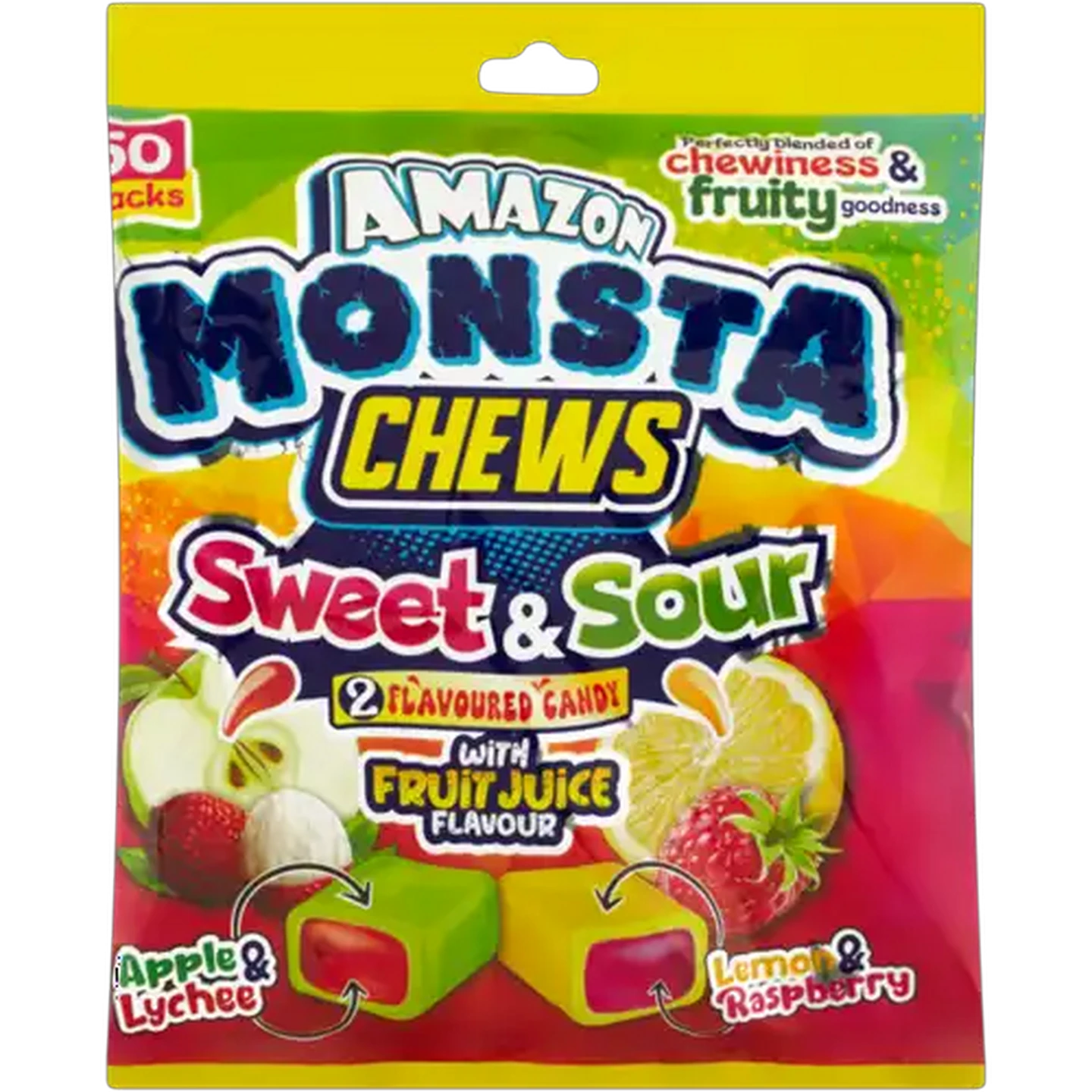 Image of Amazon Monsta Sweet & Sour Flavoured Chews 50 Pack