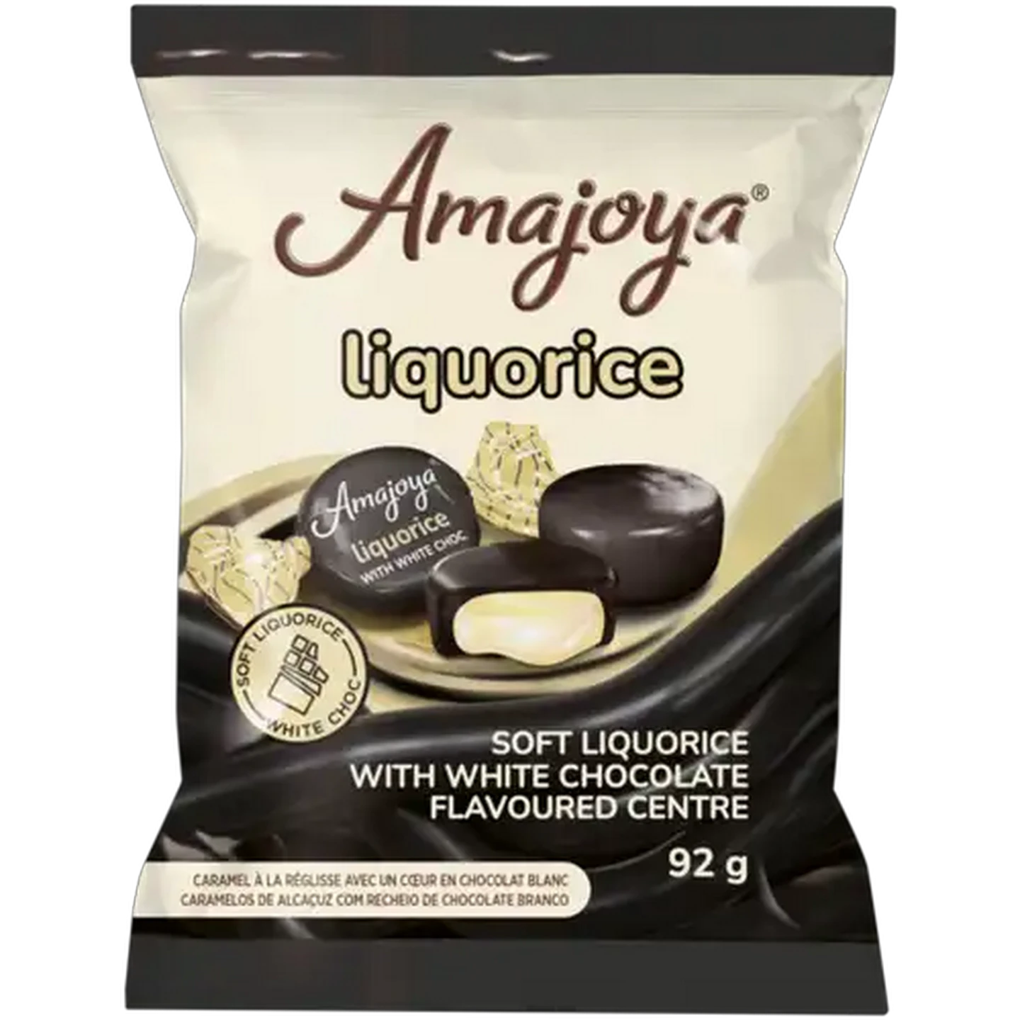 Image of Amajoya Soft Liquorice with White Chocolate Flavoured Centre 92g