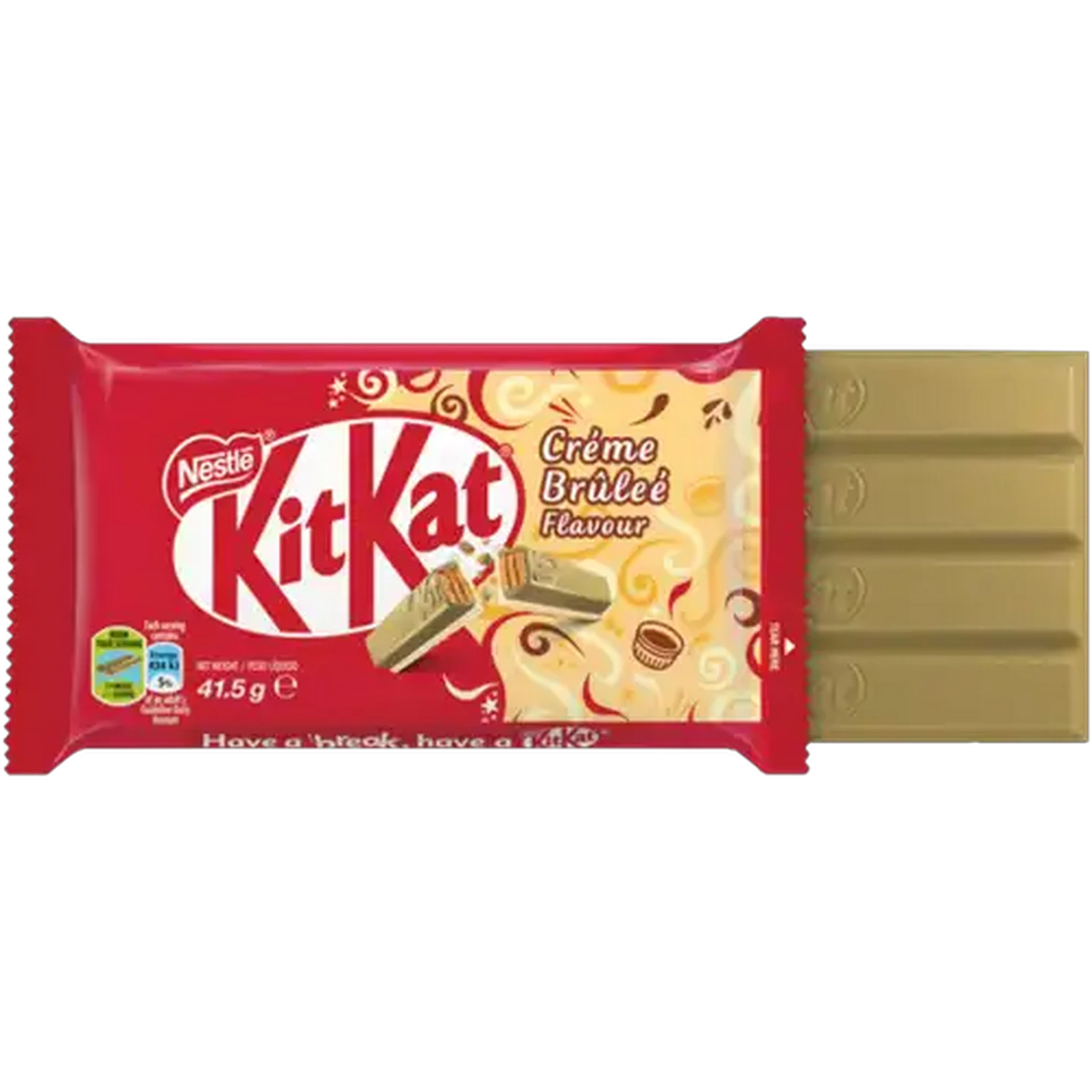 Image of Nestlé KitKat Crème Brûlée Flavour 4 Finger Chocolate Bar 41.5g