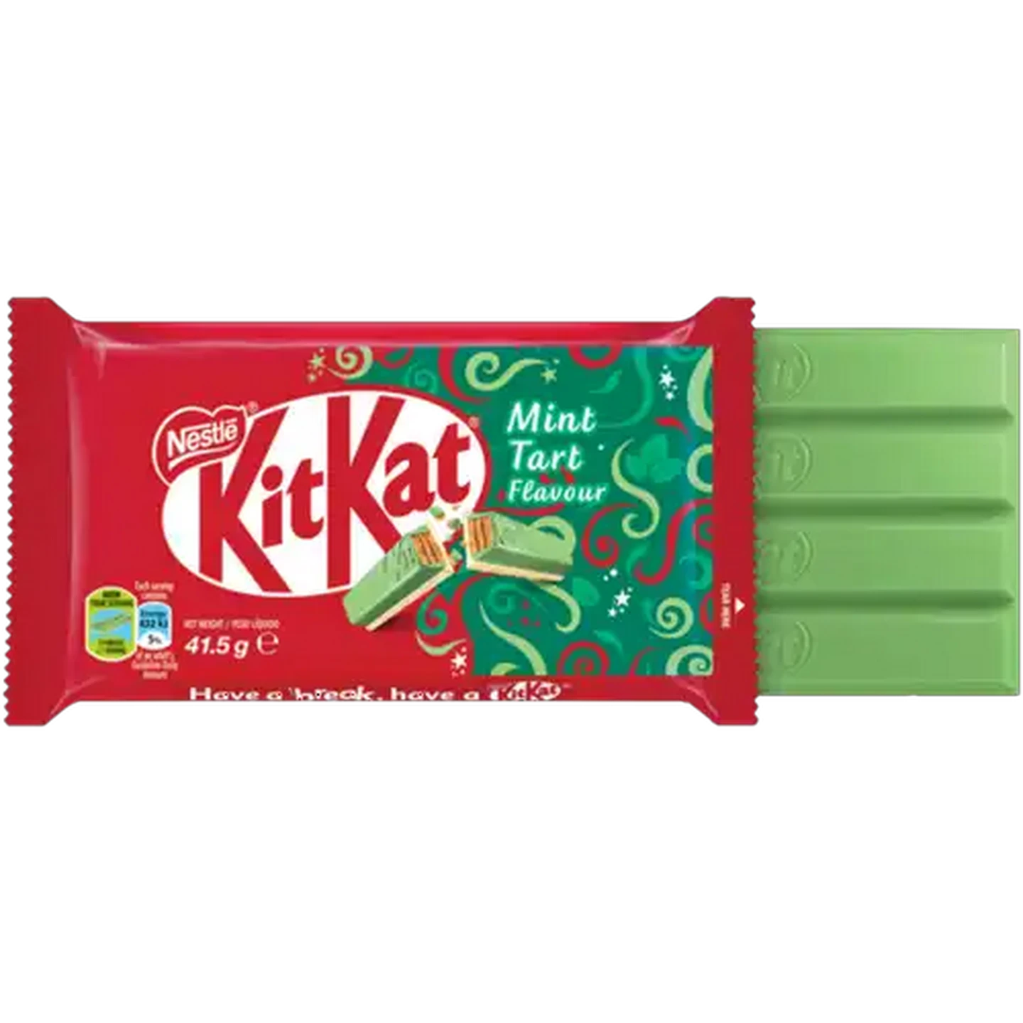 Image of Nestlé KitKat Mint Tart Flavour 4 Finger Chocolate Bar 41.5g