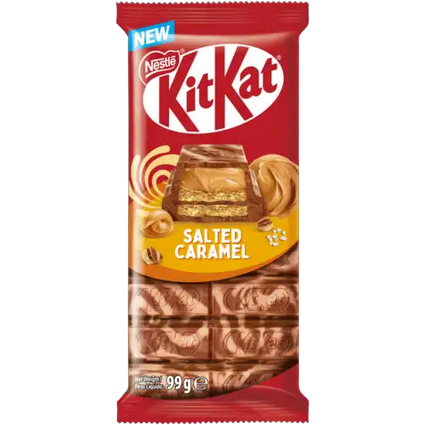 Image of KitKat Salted Caramel Milk Chocolate Slab 99g