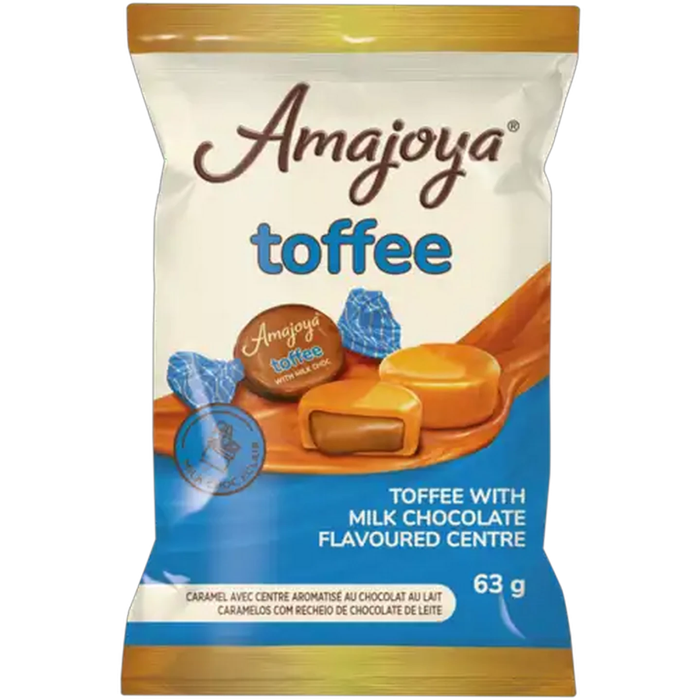 Image of Amajoya Toffee with Milk Chocolate Flavoured Centre 63g