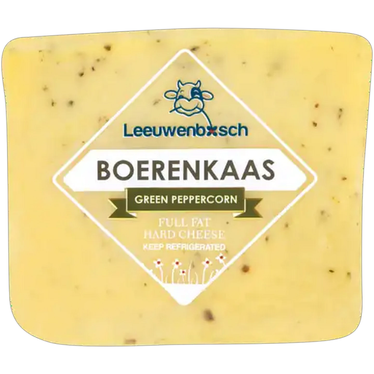 Image of Leeuwenbosch Boerenkaas Full Fat Hard Cheese with Green Peppercorn Per KG