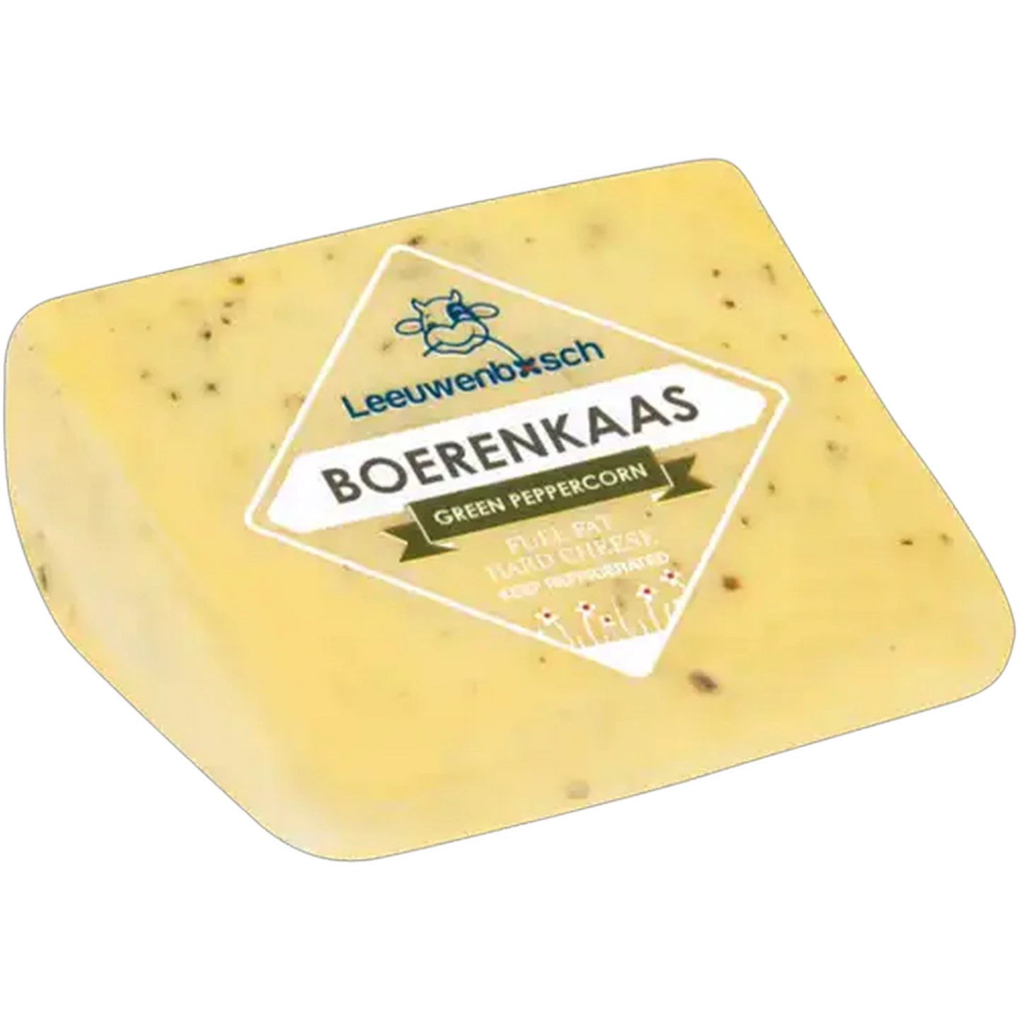 Image of Leeuwenbosch Boerenkaas Full Fat Hard Cheese with Green Peppercorn Per KG