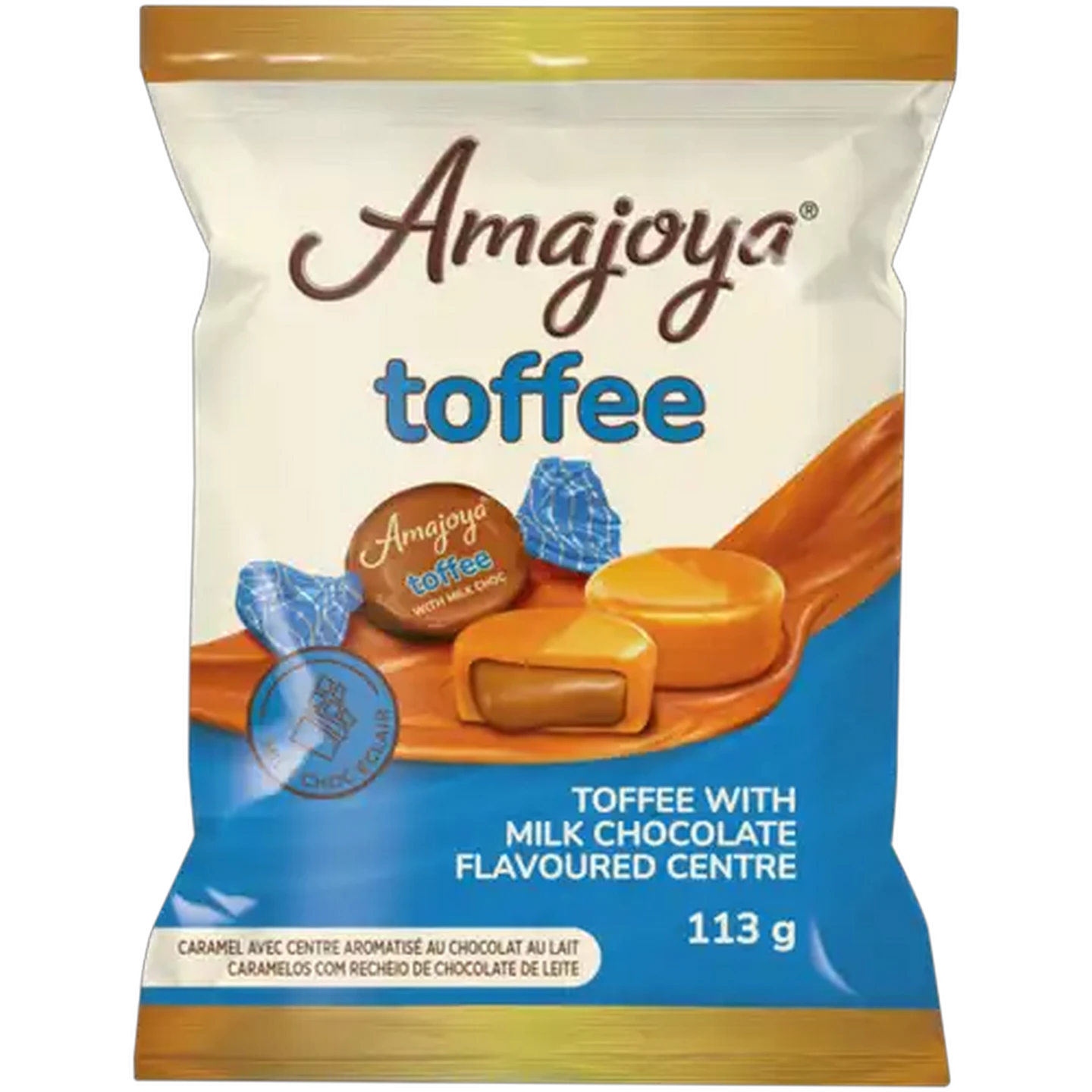 Image of Amajoya Toffee with Milk Chocolate Flavoured Centre 113g