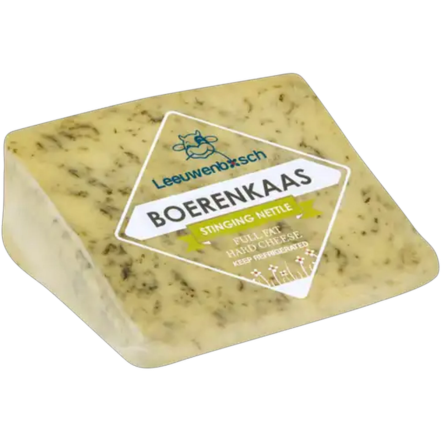 Image of Leeuwenbosch Boerenkaas Full Fat Hard Cheese with Stinging Nettle Per KG