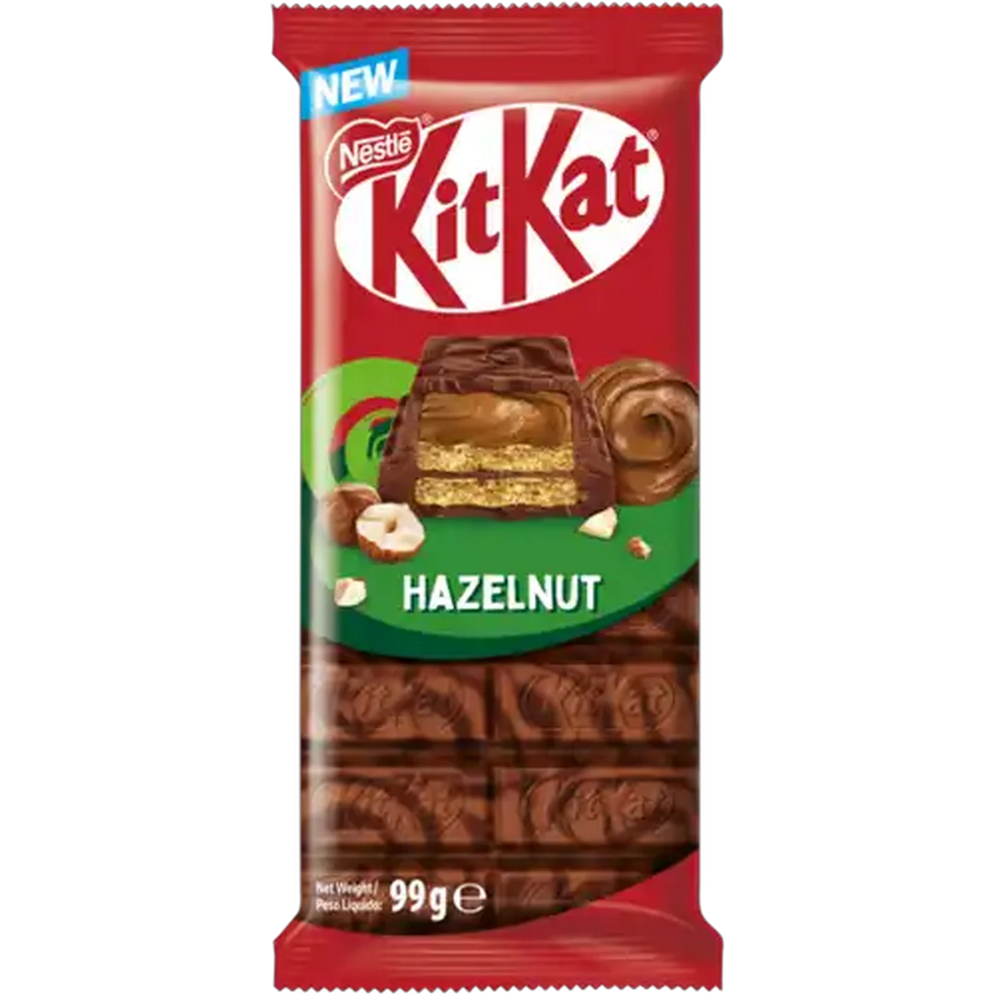 Image of KitKat Hazelnut Milk Chocolate Slab 99g