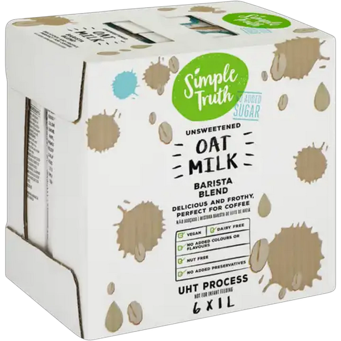 Image of Simple Truth Unsweetened Barista Blend Oat Milk 6 x 1L
