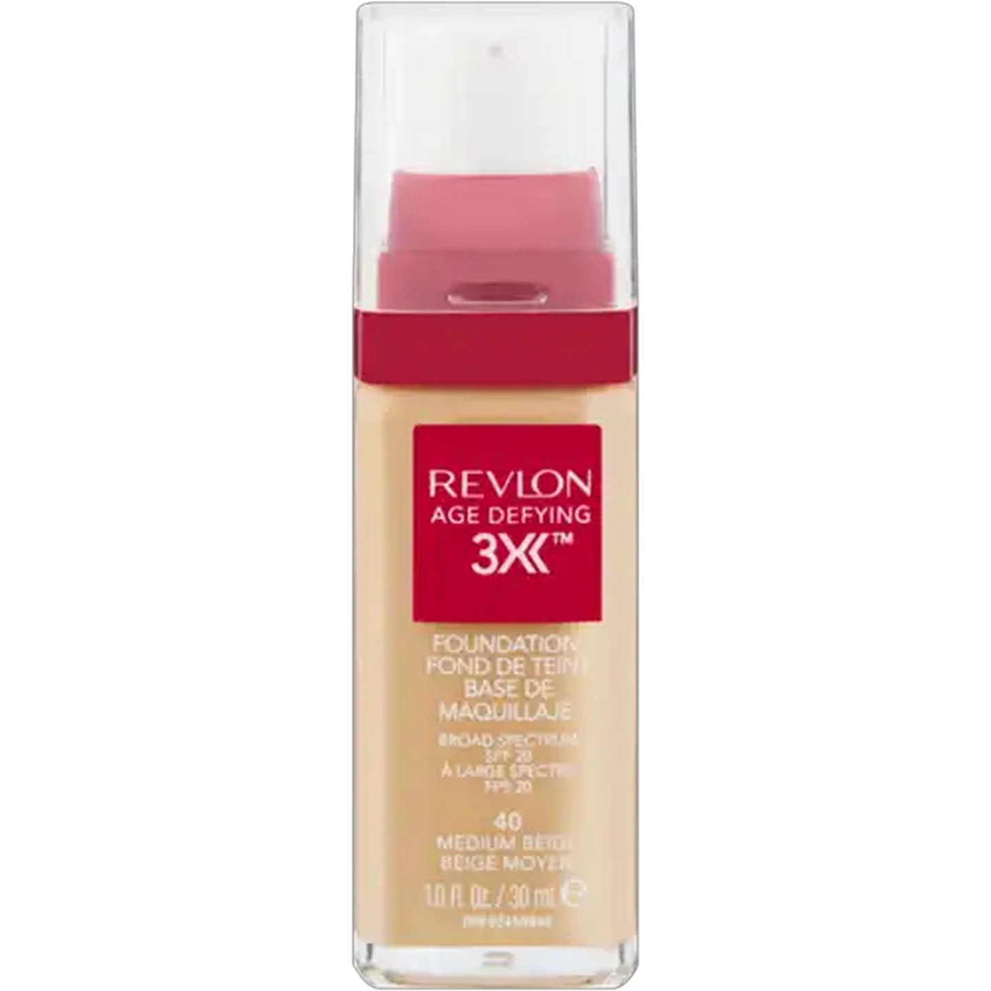 Image of Revlon Age Defying 3X Medium Beige SPF 20 Liquid Foundation 30ml