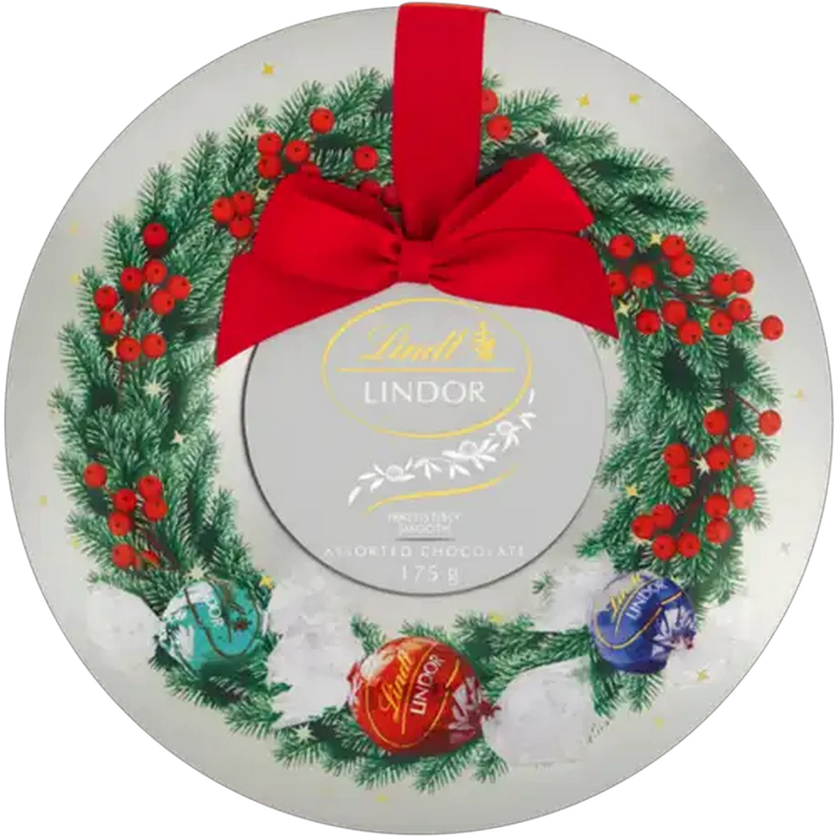 Checkers Sixty60 | Lindt LINDOR Assorted Wreath Silver Christmas