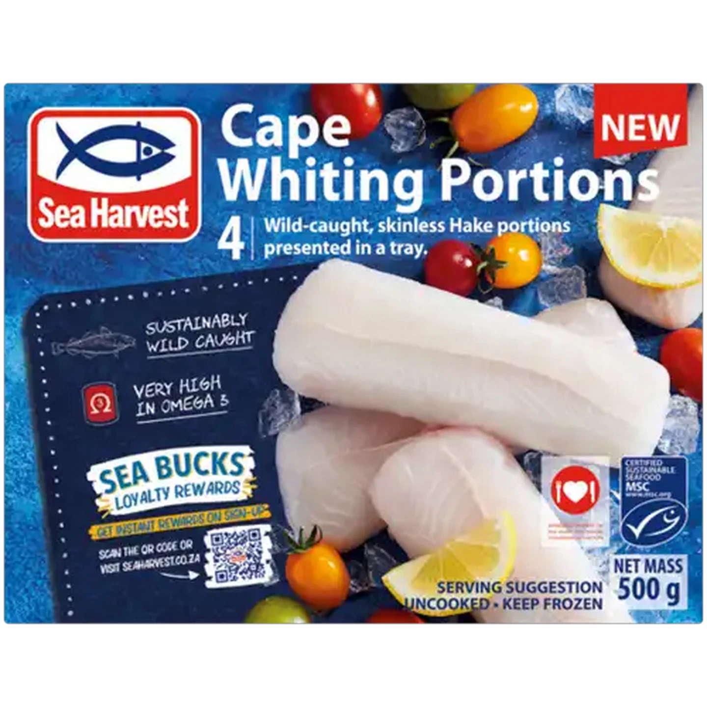Image of Sea Harvest Frozen Cape Whiting Hake Portions 500g