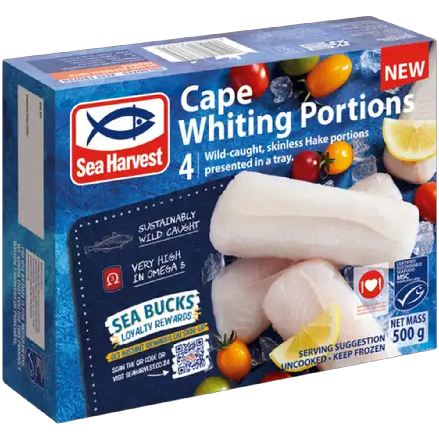 Image of Sea Harvest Frozen Cape Whiting Hake Portions 500g
