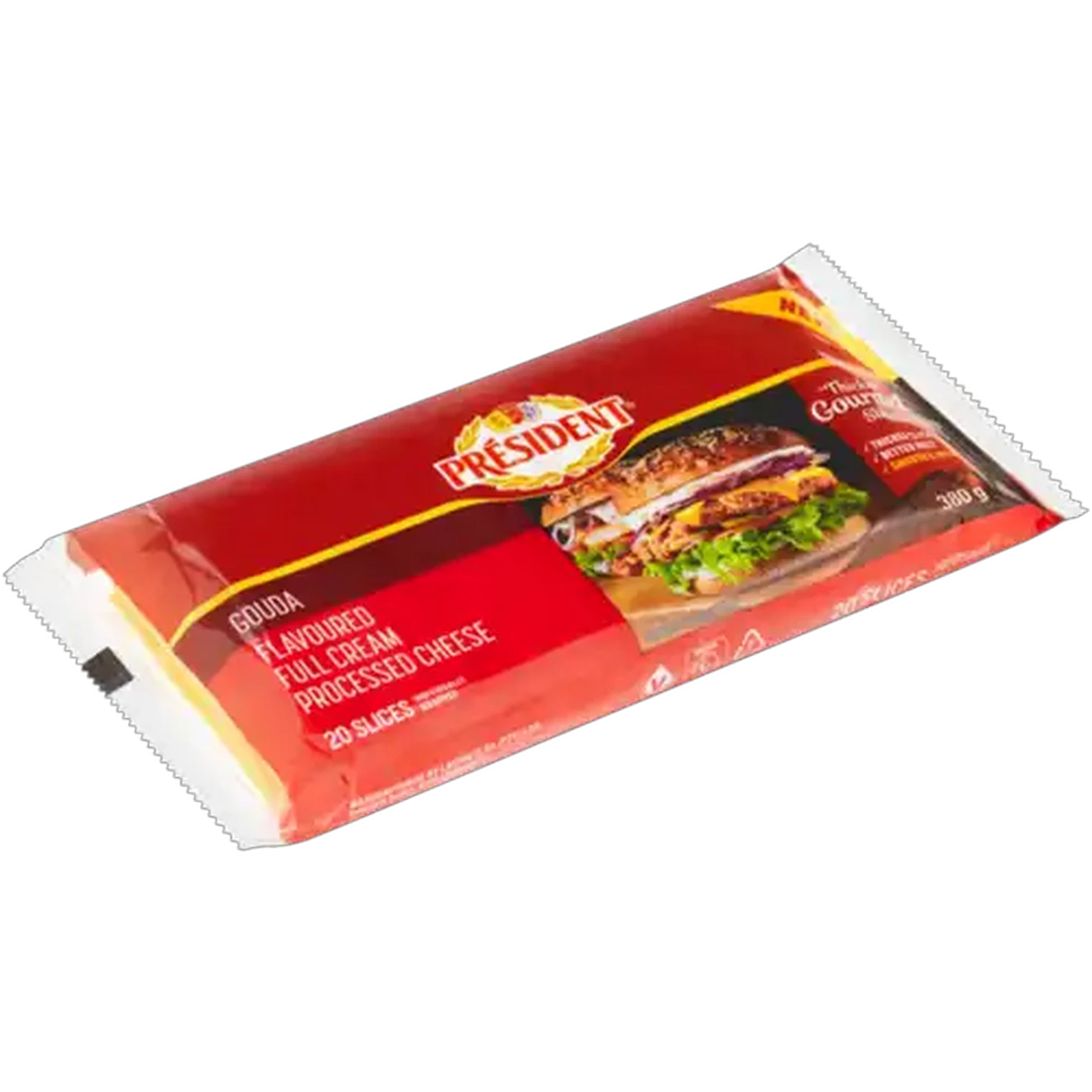 Image of Président Gouda Flavoured Full Cream Processed Cheese Slices 20 x 19g