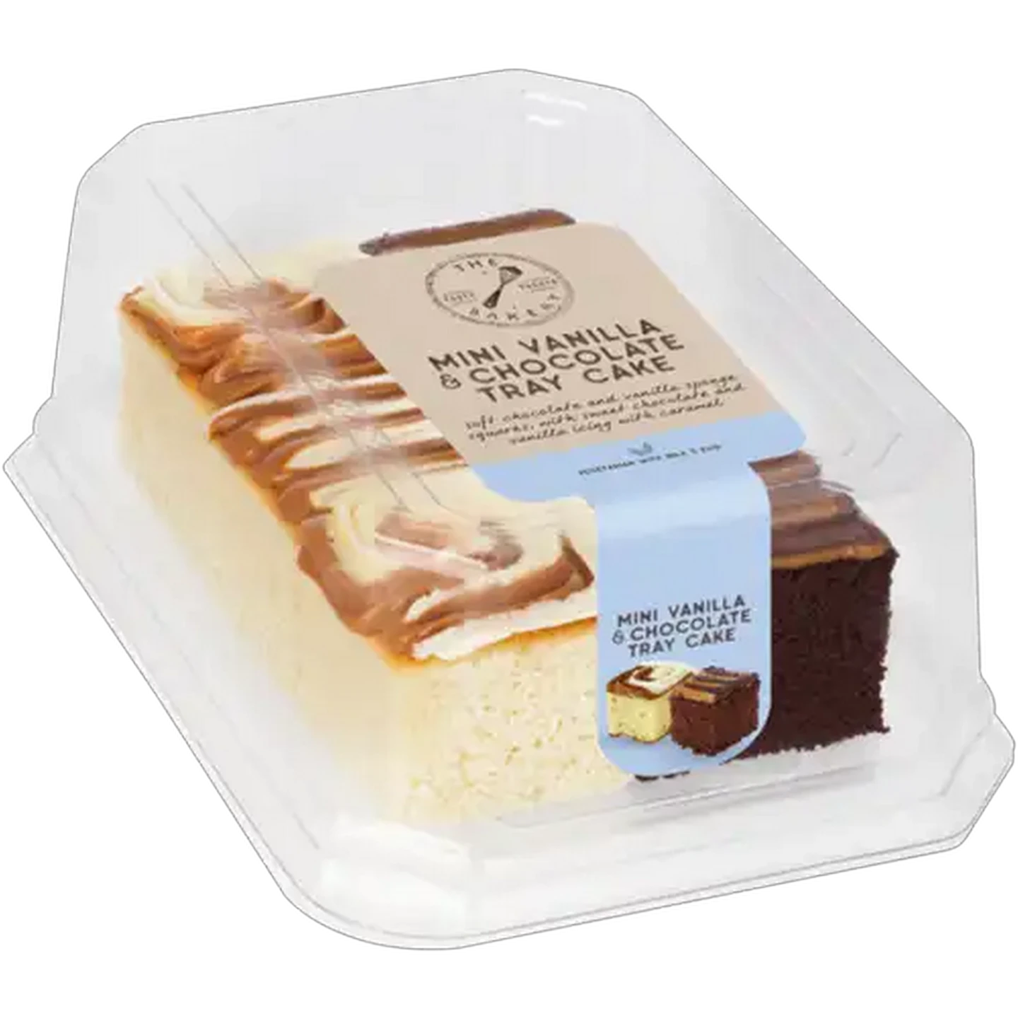 Image of The Bakery Mini Vanilla & Chocolate Tray Cake 24cm