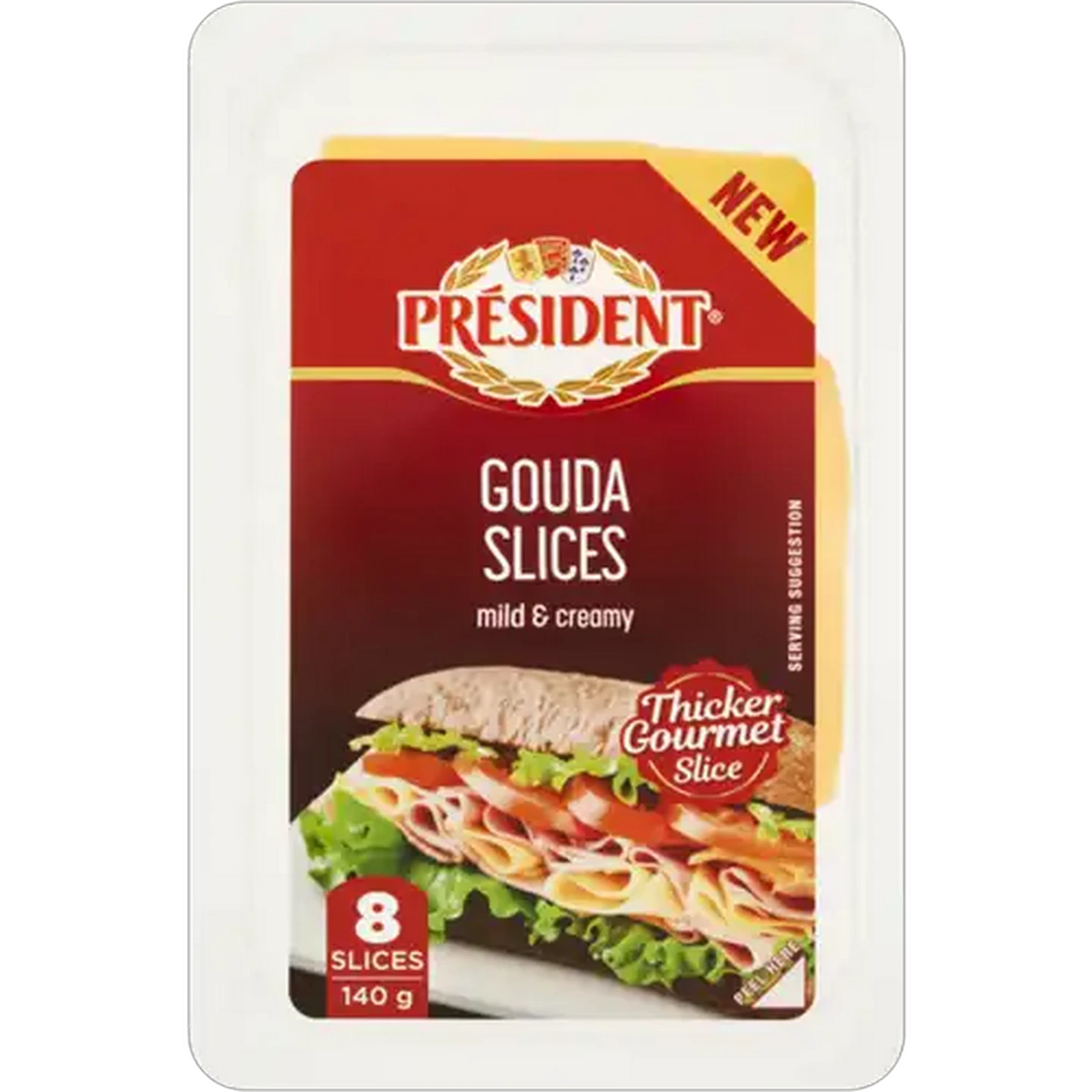 Image of Président Gouda Cheese Slices 8-Pack