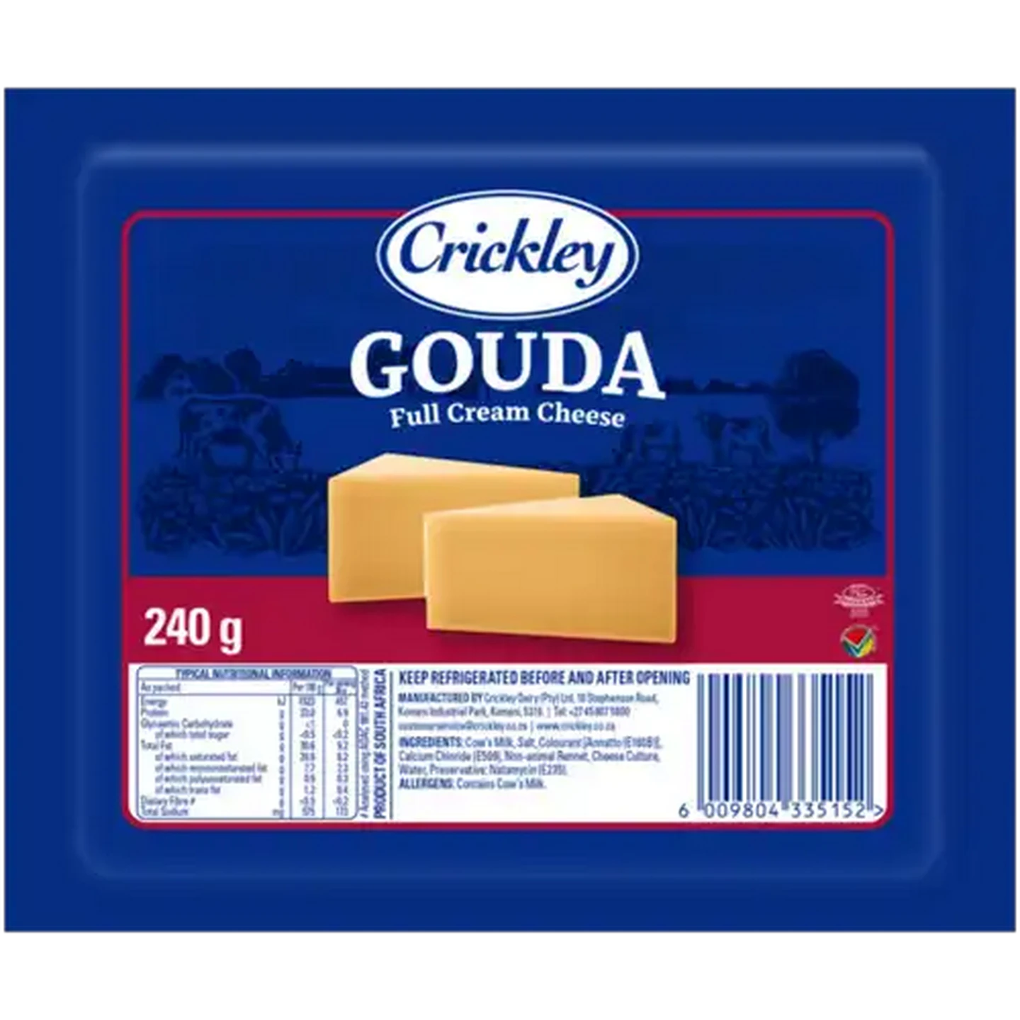 Image of Crickley Full Cream Gouda Cheese 240g