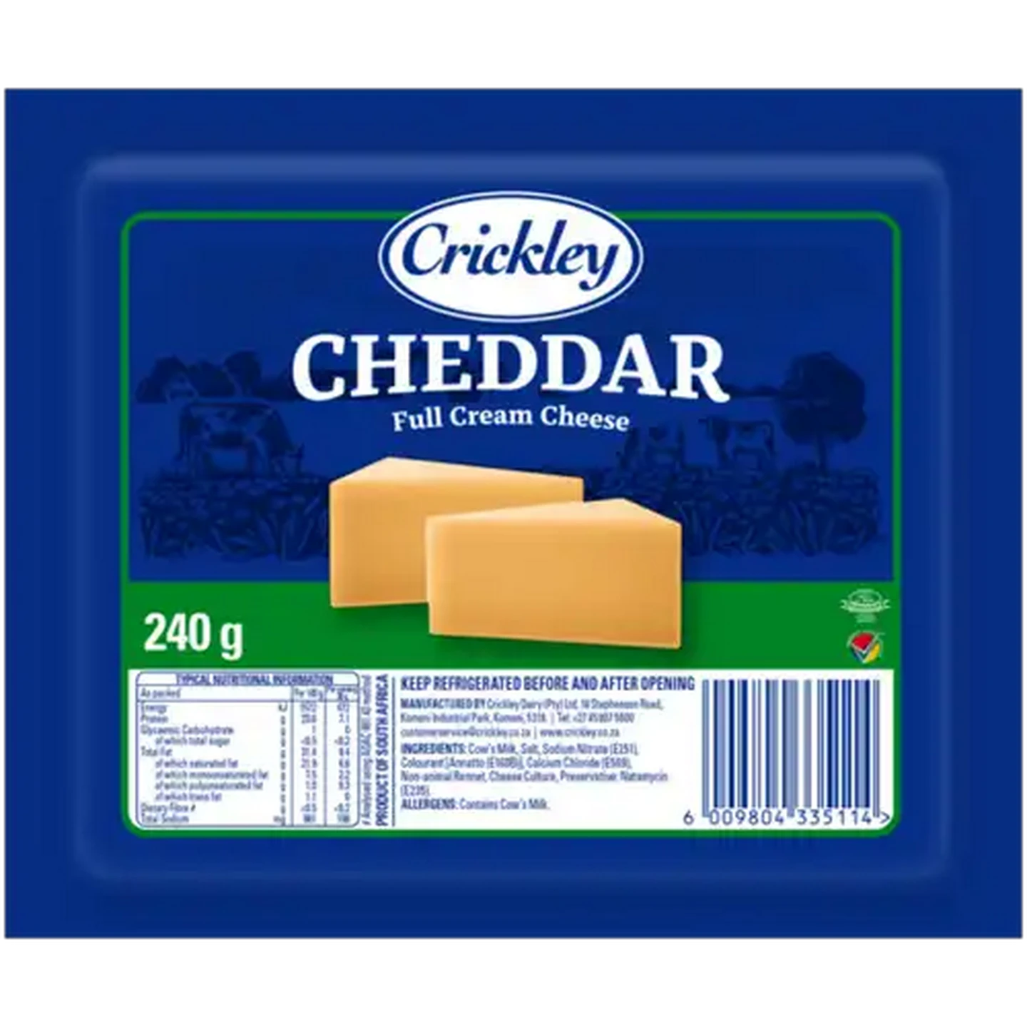 Image of Crickley Full Cream Cheddar Cheese 240g