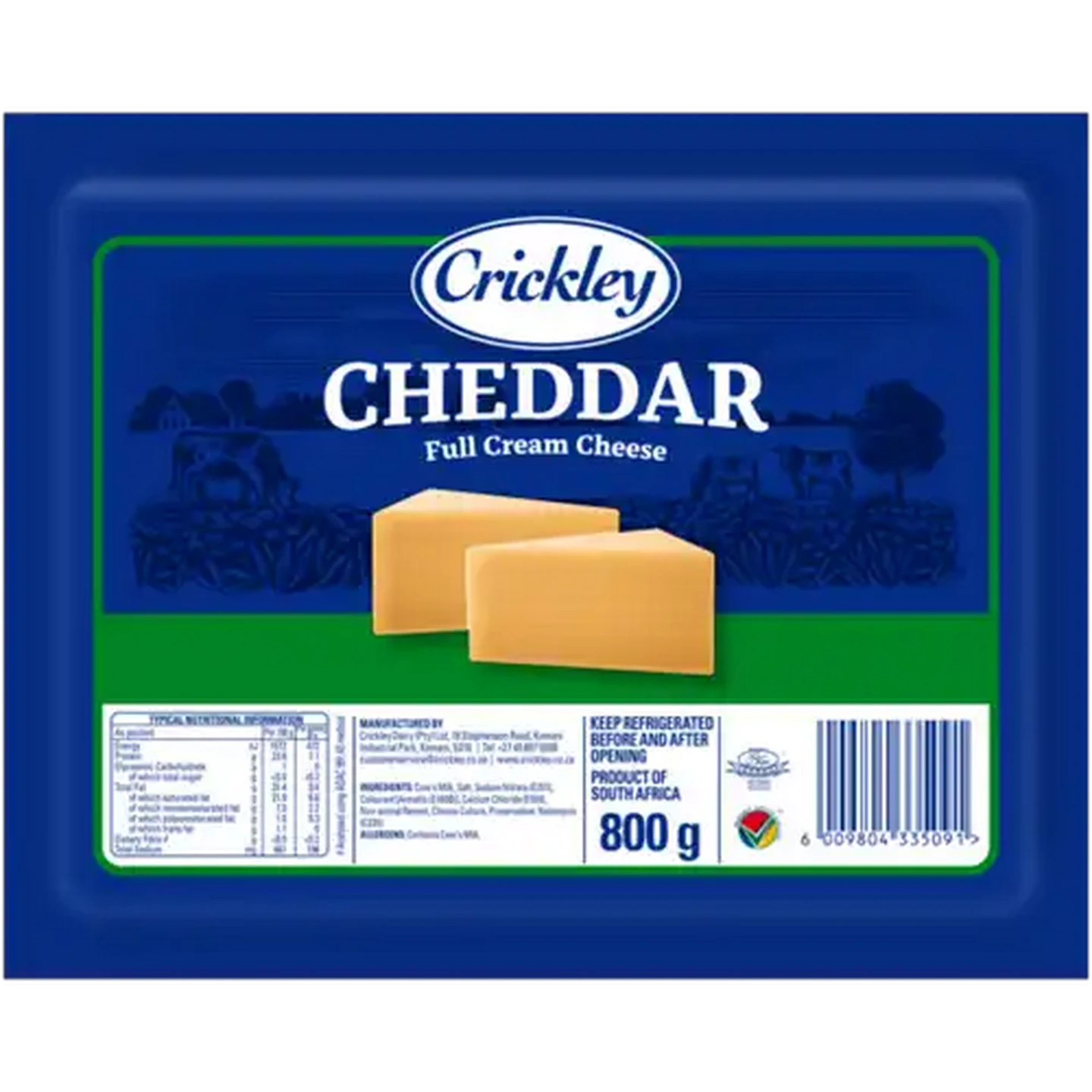 Image of Crickley Full Cream Cheddar Cheese 800g