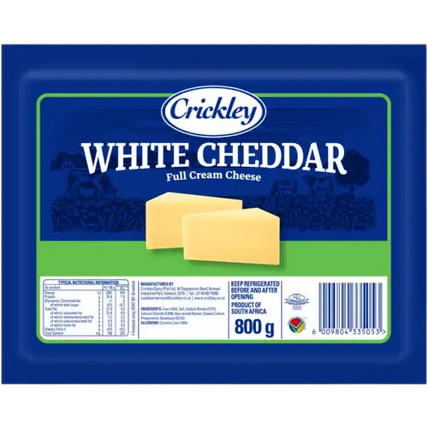 Image of Crickley Full Cream White Cheddar Cheese 800g