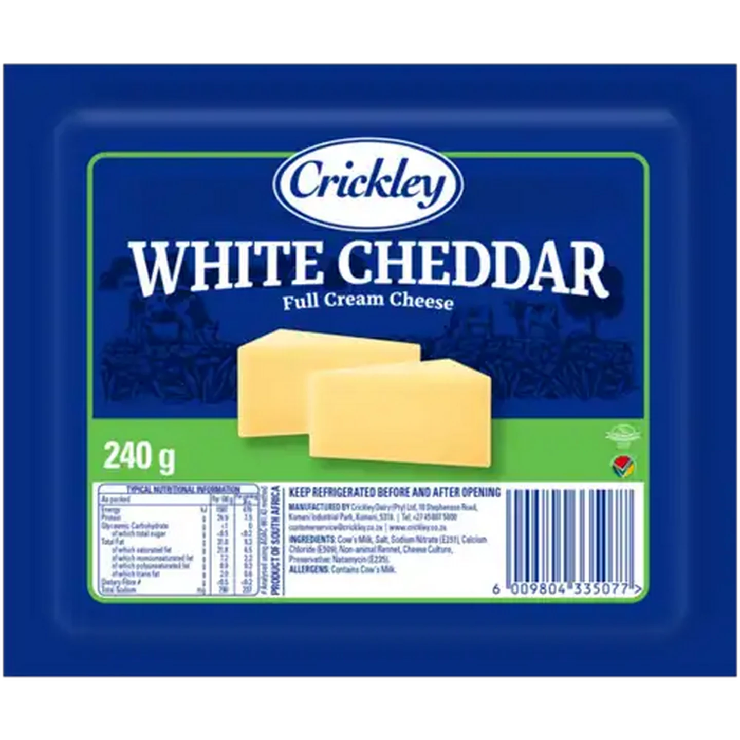 Image of Crickley Full Cream White Cheddar Cheese 240g