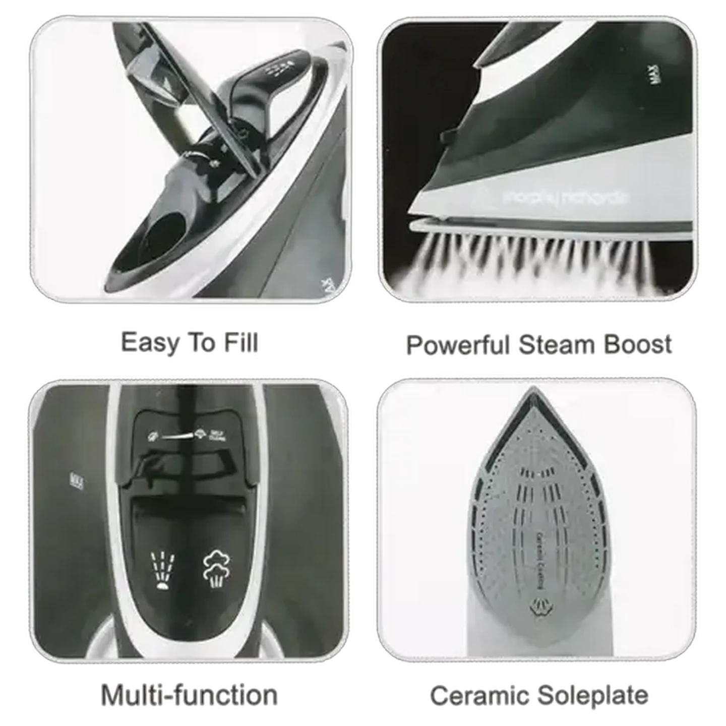 Image of Morphy Richards Black Steam Iron 2000W