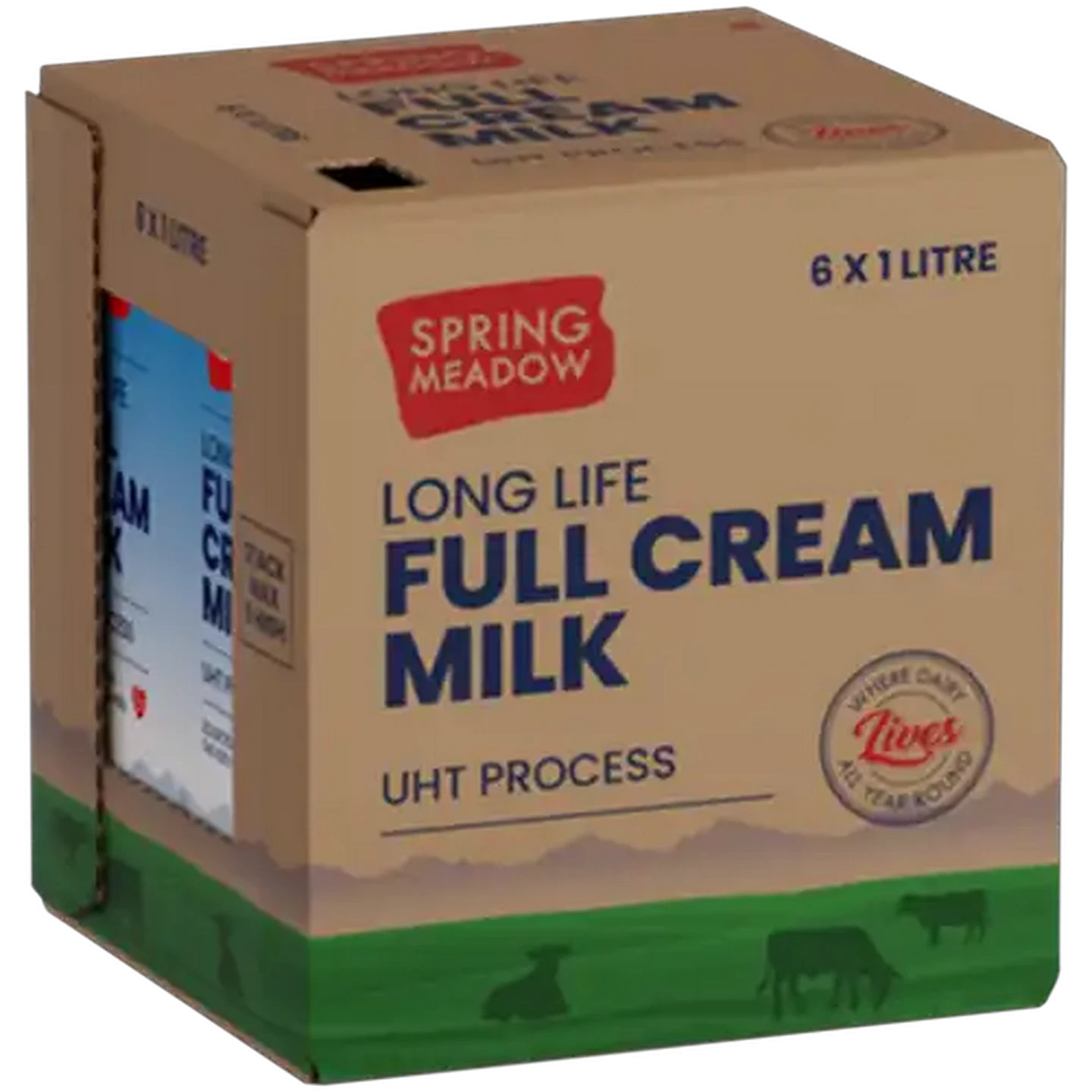 Image of Spring Meadow Dairy Long Life Full Cream Milk 6 x 1L