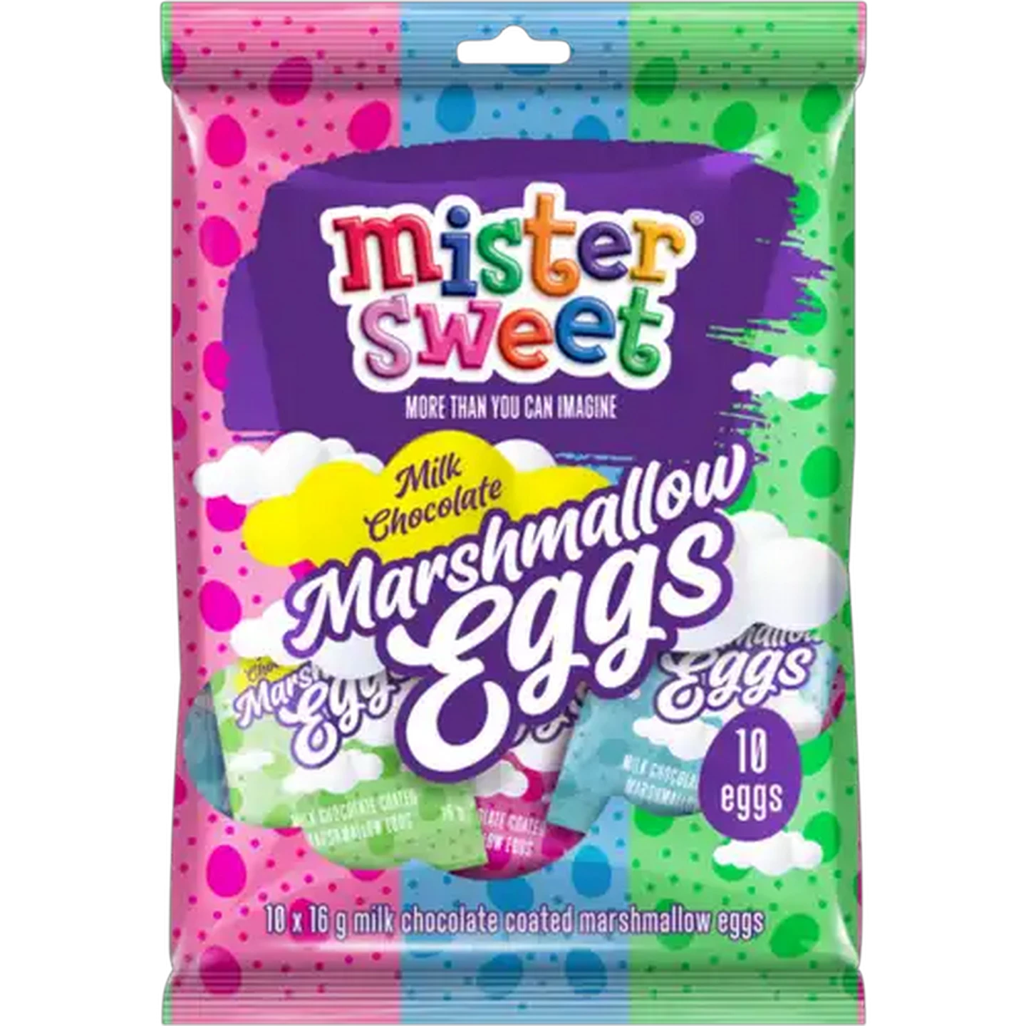 Image of Mister Sweet Milk Chocolate Marshmallow Eggs 10 x 16g