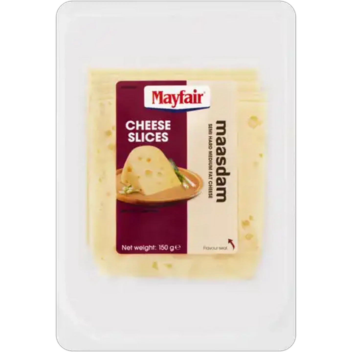 Image of Mayfair Maasdam Medium Fat Cheese Slices 150g
