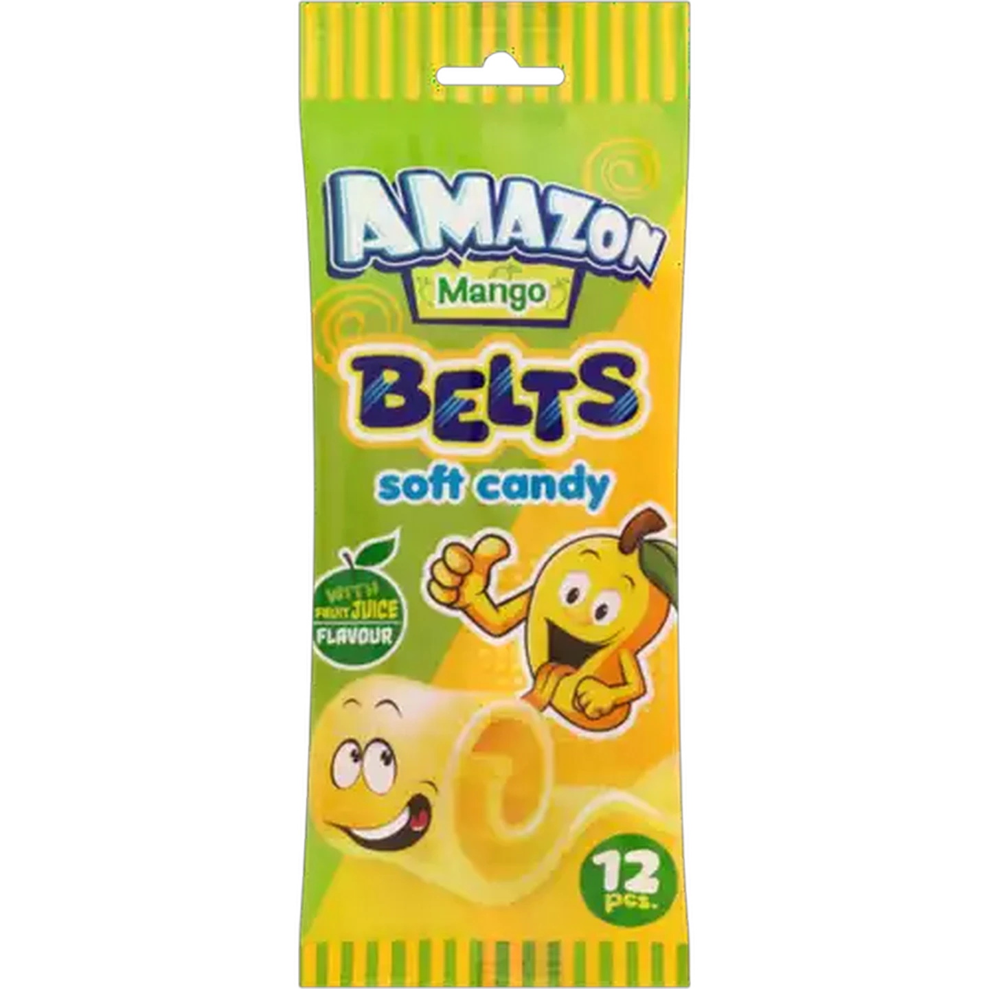 Image of Amazon Mango Soft Candy Belts 12 Pack