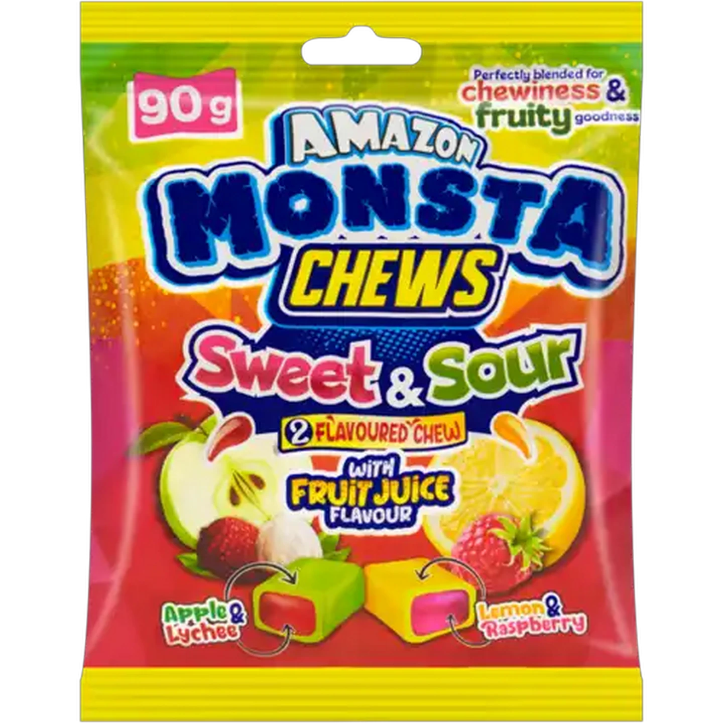 Image of Amazon Monsta Sweet & Sour Flavoured Chews 90g