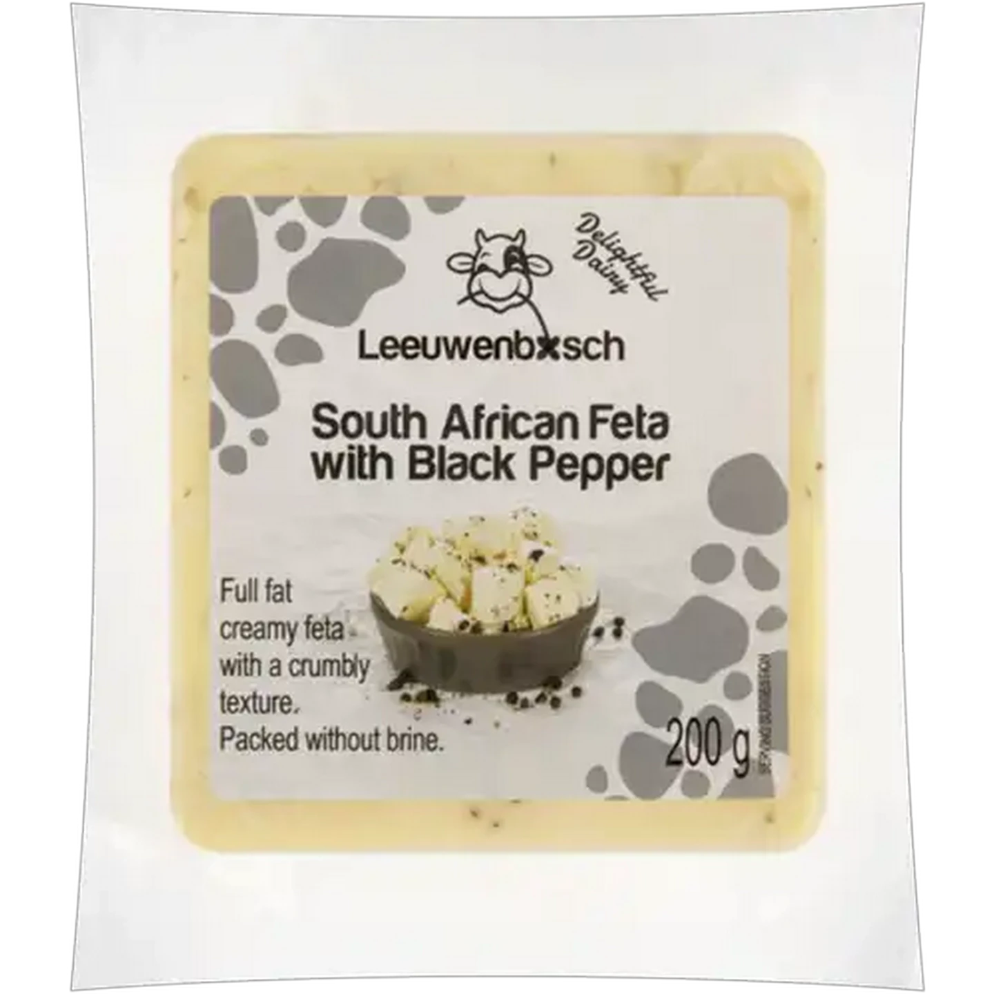 Image of Leeuwenbosch Full Fat South African Feta with Black Pepper 200g