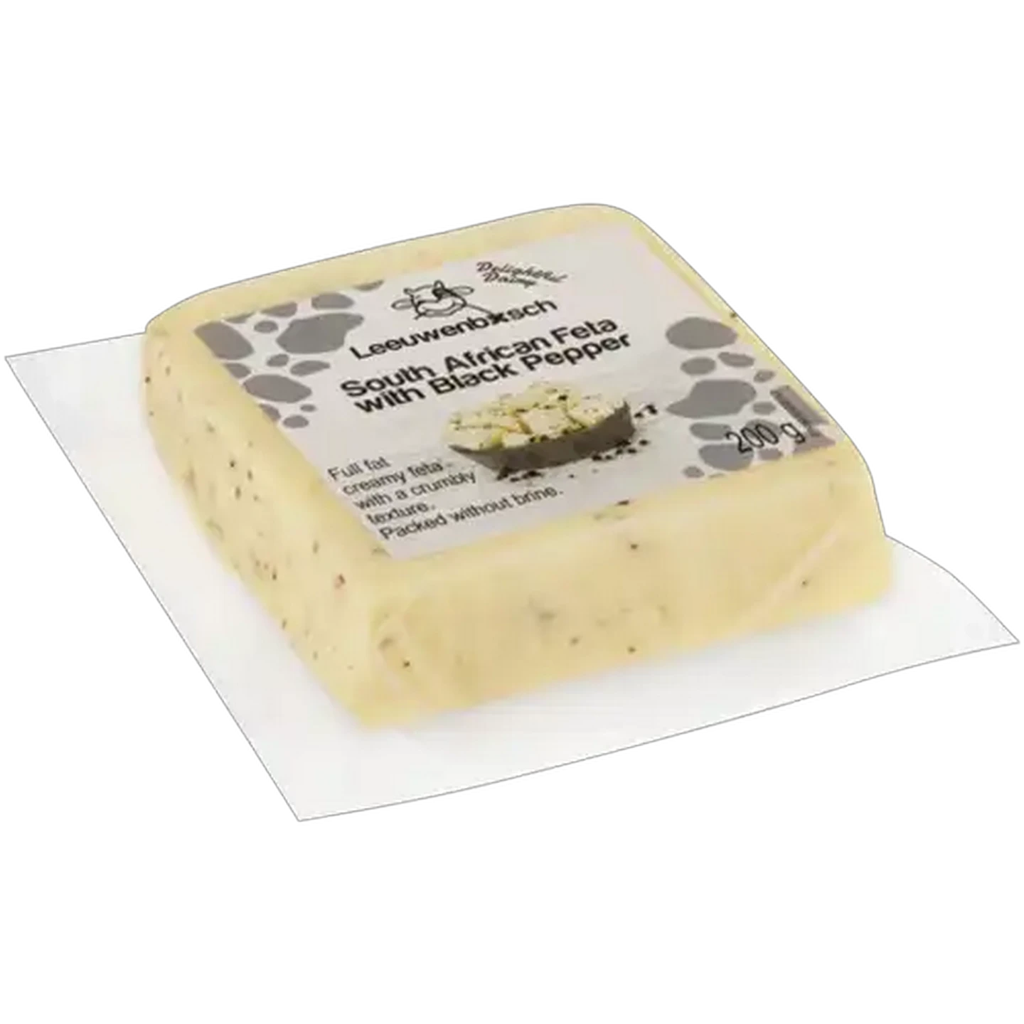 Image of Leeuwenbosch Full Fat South African Feta with Black Pepper 200g