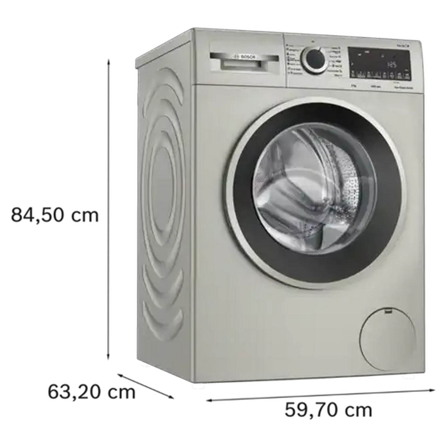 Image of Bosch Series 4 Silver Inox Front Loader Washing Machine 9kg (WGA1440XZA)