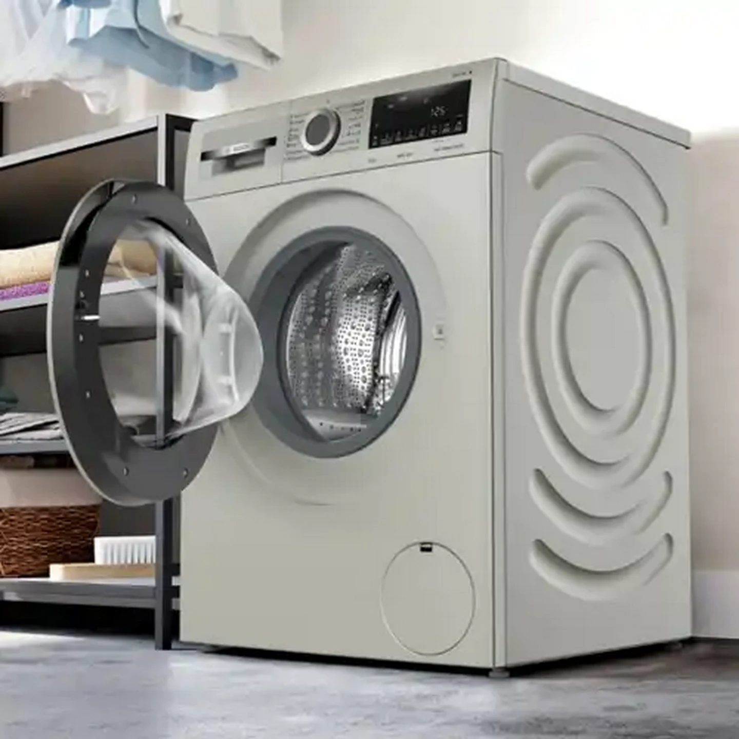 Image of Bosch Series 4 Silver Inox Front Loader Washing Machine 9kg (WGA1440XZA)