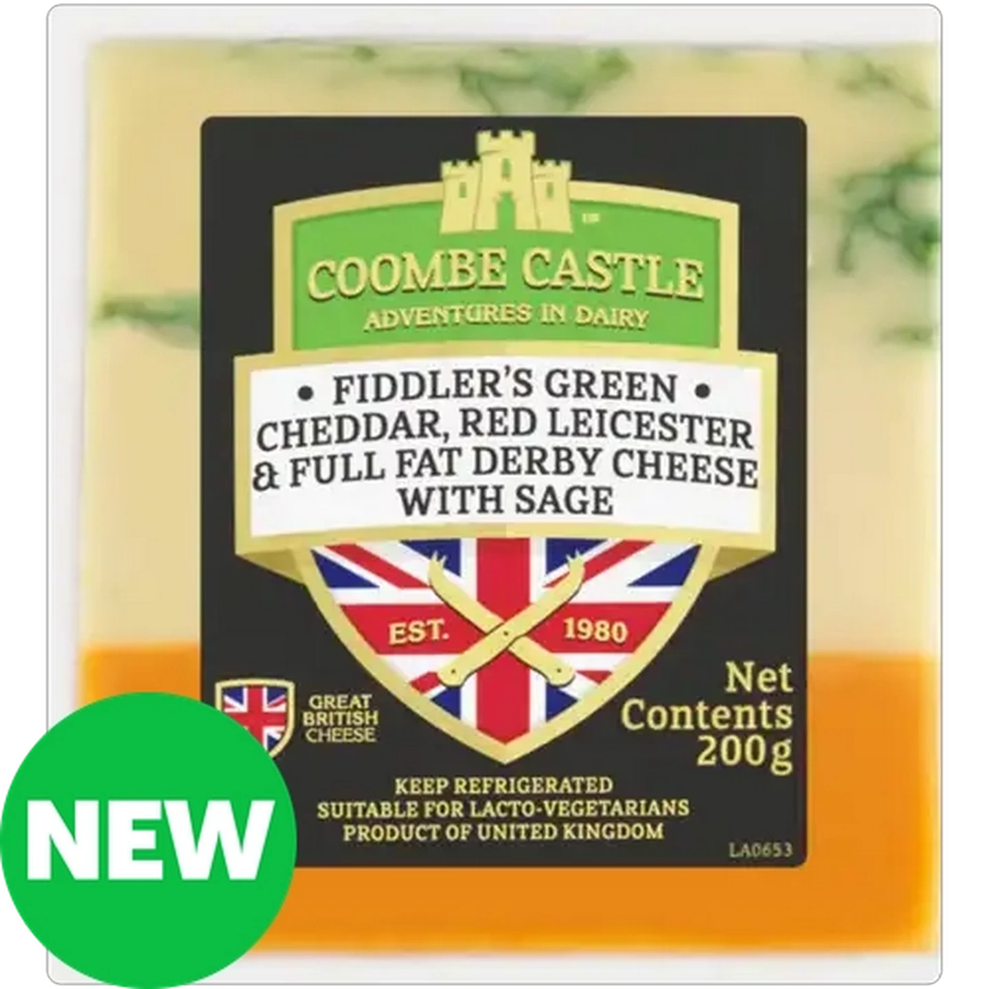 Image of Coombe Castle Fiddler's Green Speciality Cheese 200g