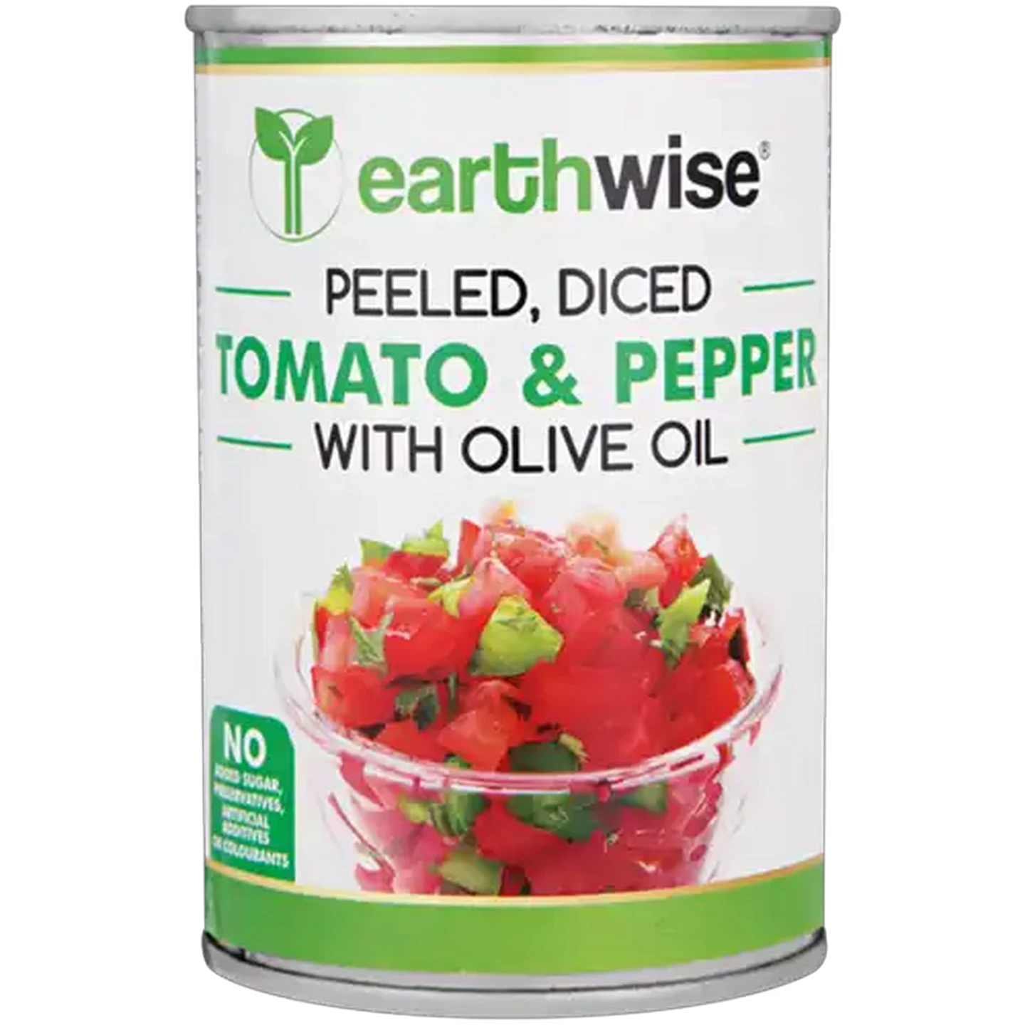 Image of Earthwise Peeled & Diced Tomato & Pepper In Olive Oil Can 400g
