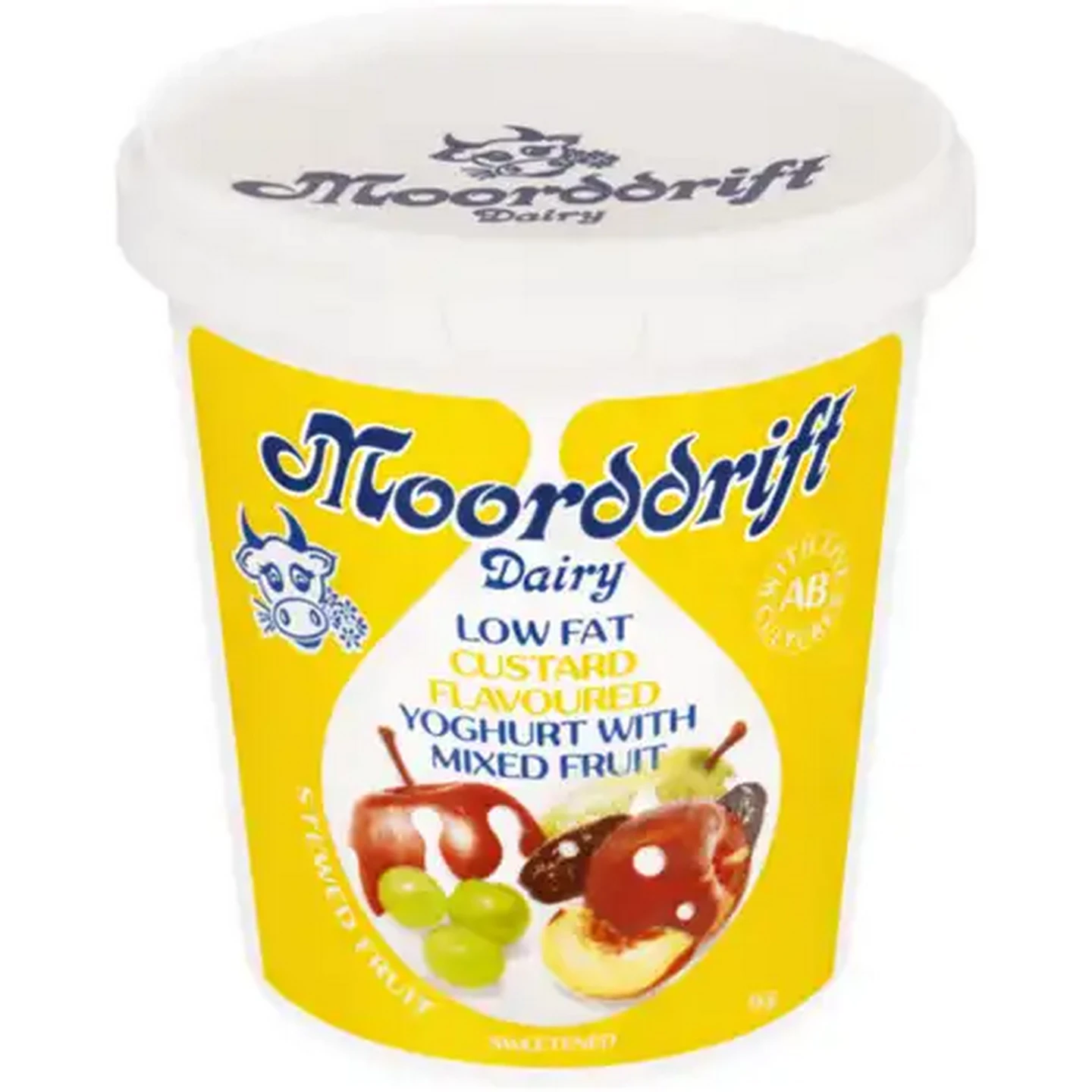 Image of Moorddrift Dairy Custard Flavoured Low Fat Yoghurt with Mixed Fruit 1kg