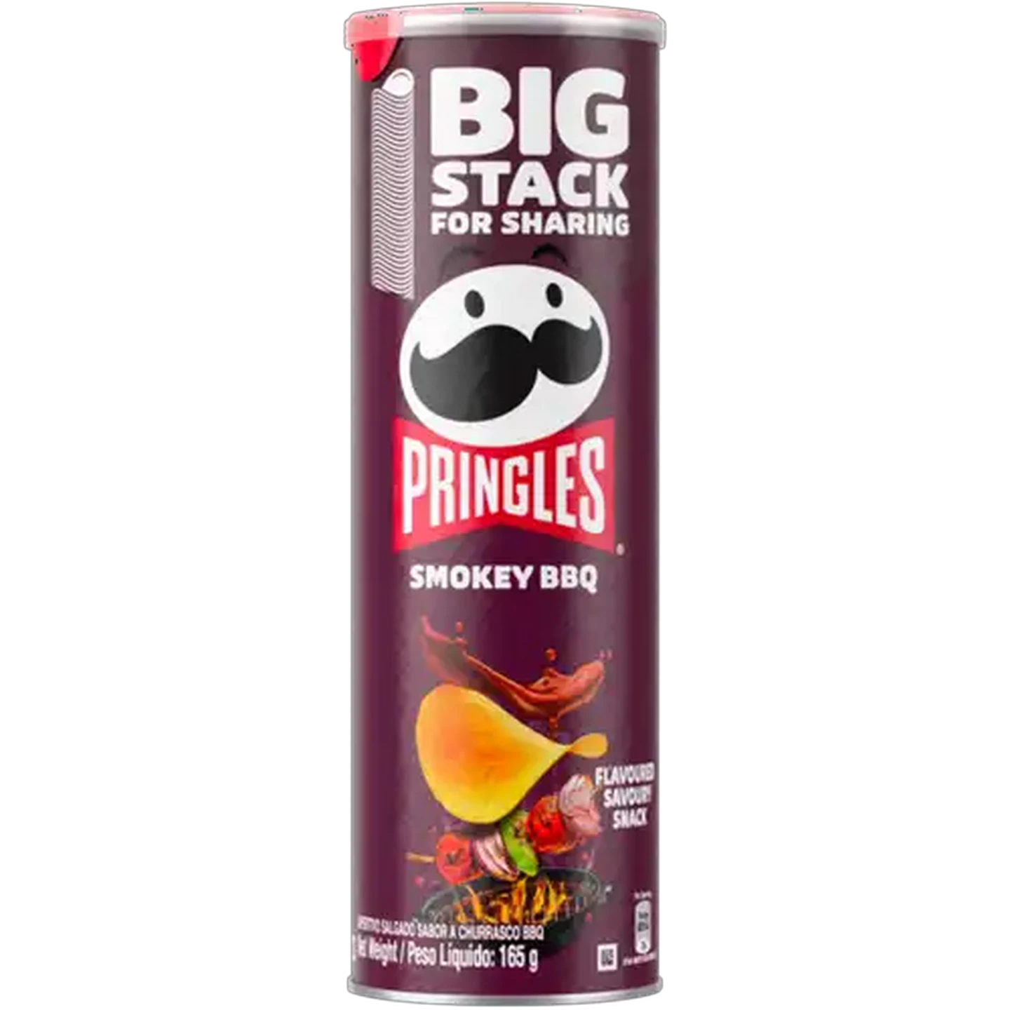 Image of Pringles Smokey BBQ Flavoured Savoury Snack 165g